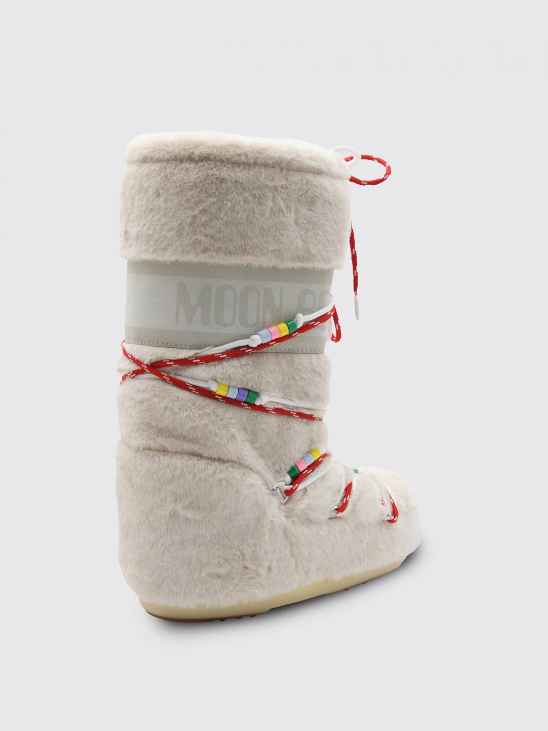 MOON BOOT BOOTS: Flat ankle boots woman Moon Boot, White - Img 2