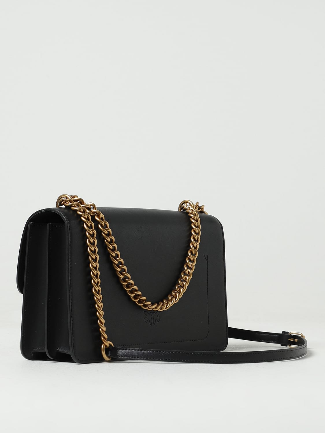 PINKO BORSA A SPALLA: Borsa Love One Pinko in pelle, Nero - Img 2