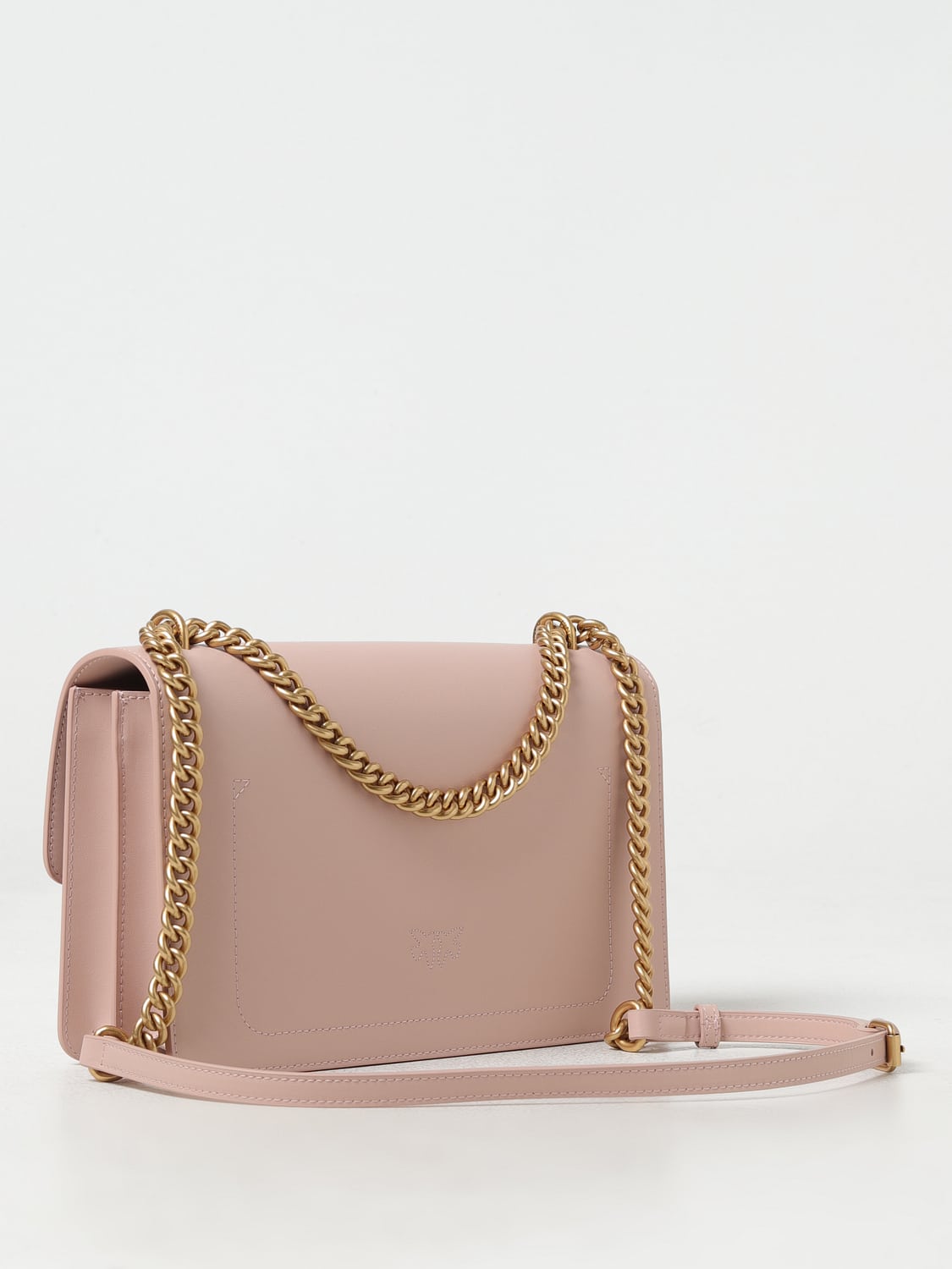 PINKO BORSA A SPALLA: Borsa Love One Pinko in pelle, Rosa - Img 2