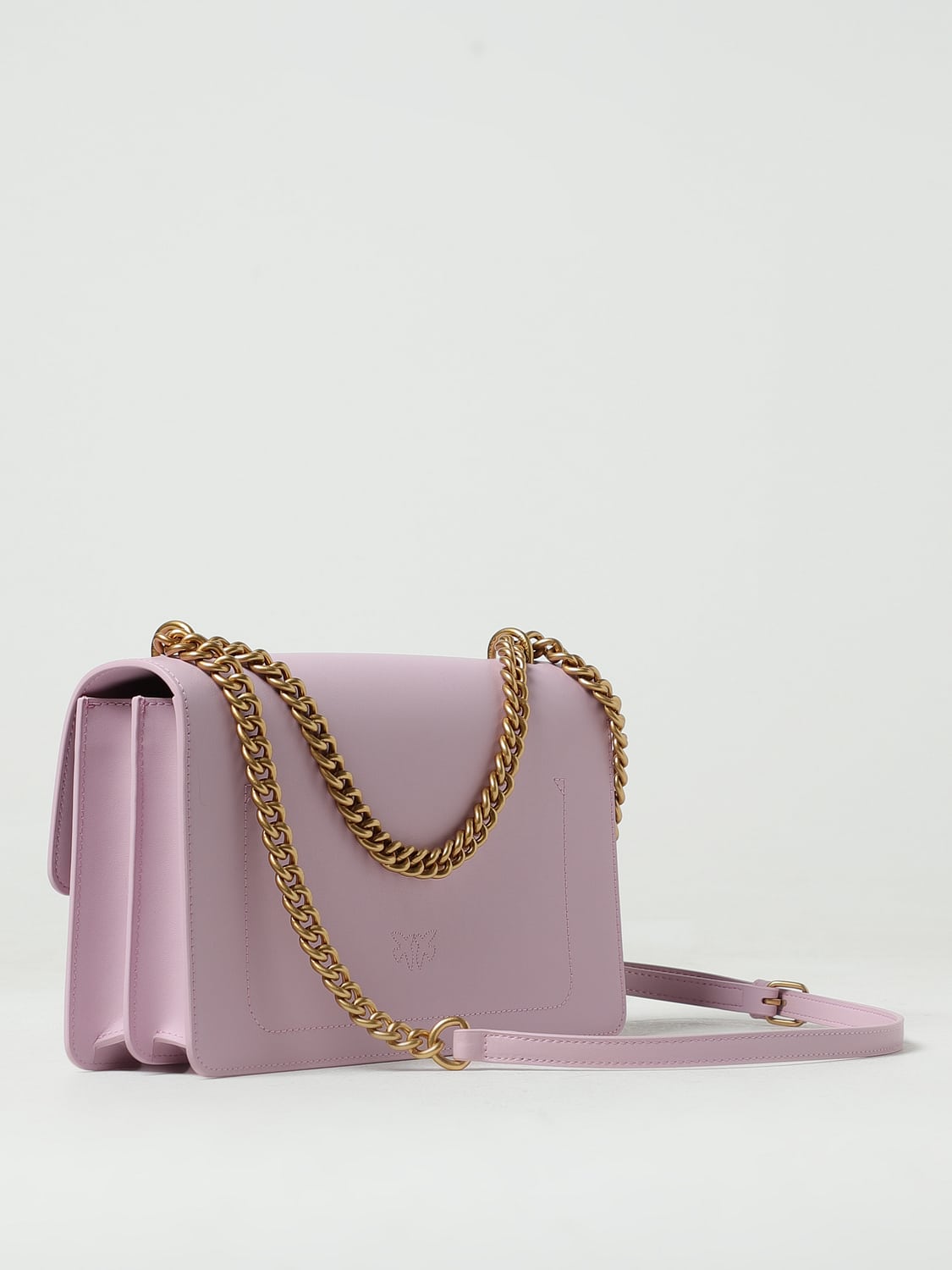 PINKO BORSA A SPALLA: Borsa Love One Pinko in pelle, Lilla - Img 2