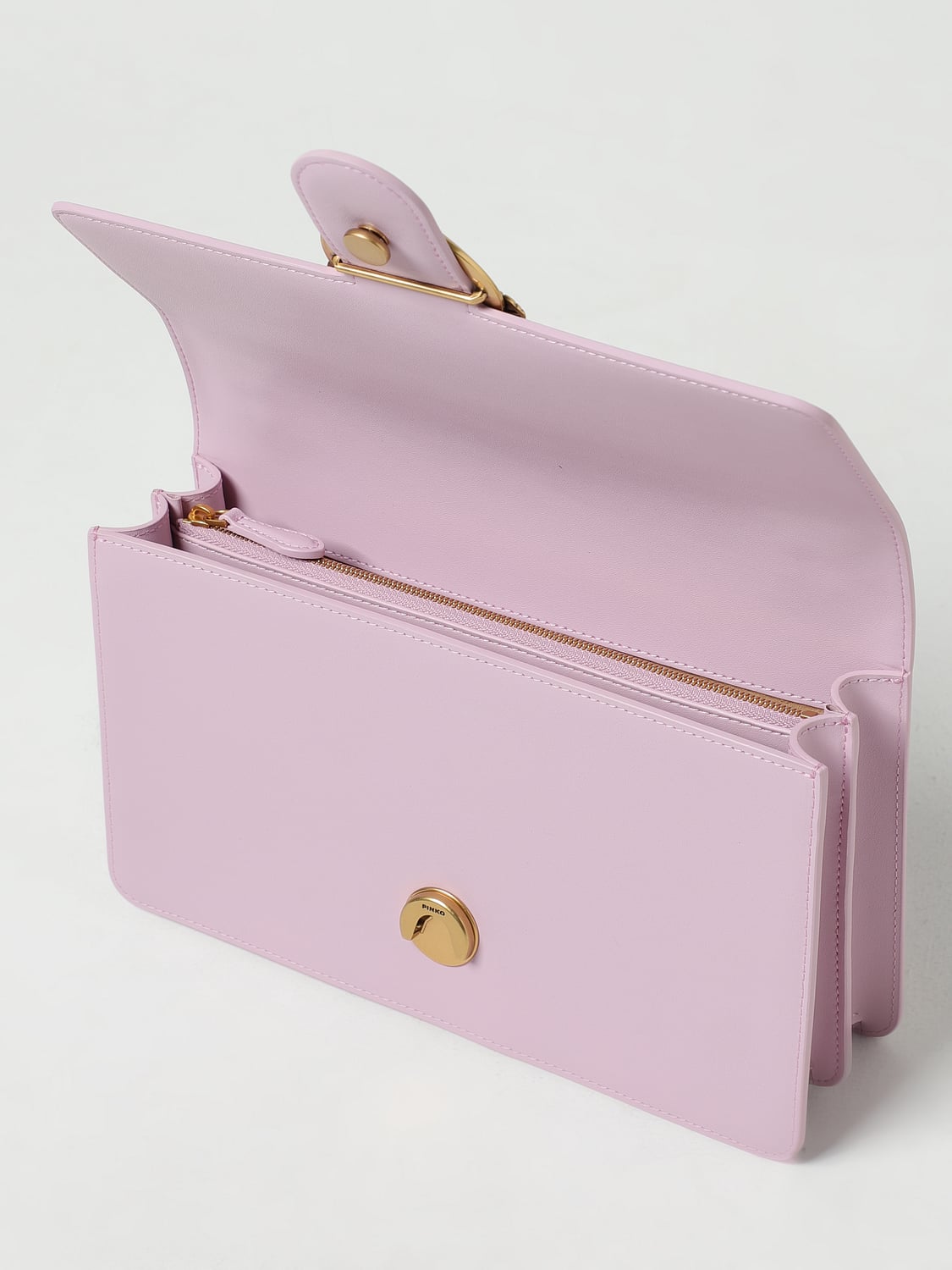 PINKO BORSA A SPALLA: Borsa Love One Pinko in pelle, Lilla - Img 3
