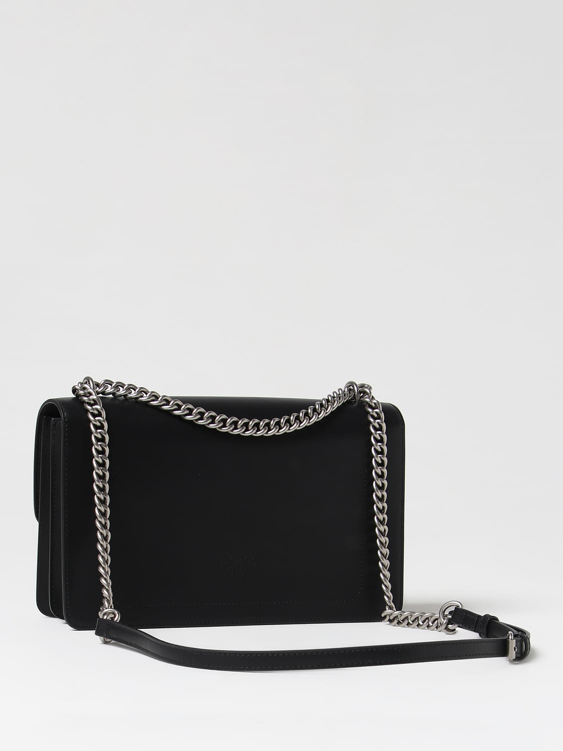 PINKO BORSA A SPALLA: Borsa Love One Pinko in pelle, Nero 1 - Img 2