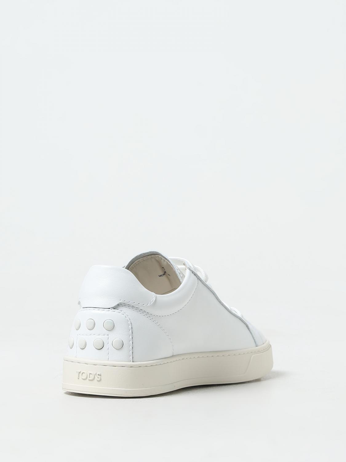 TOD'S SNEAKERS: Sneakers Tod's in pelle con logo, Bianco - Img 3