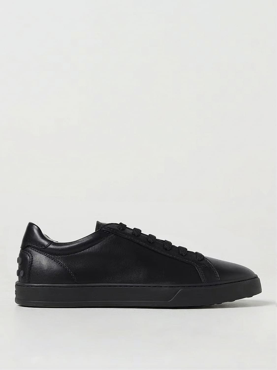 TOD'S SNEAKERS: Leather Sneakers with Logo Tod's, Black - Img 1