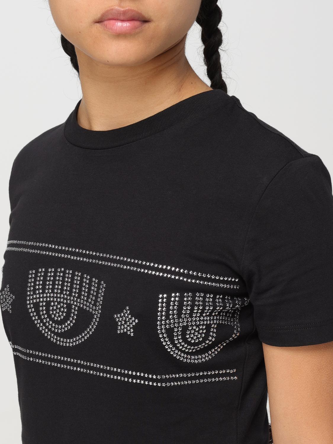 CHIARA FERRAGNI CAMISETA: Camiseta mujer Chiara Ferragni, Negro - Img 3