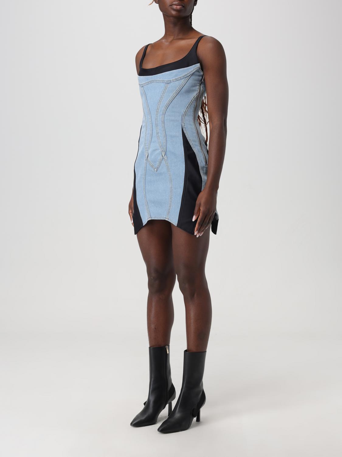 Mugler Dress woman - Gnawed Blue | 24P6RO1490246 | GIGLIO.COM