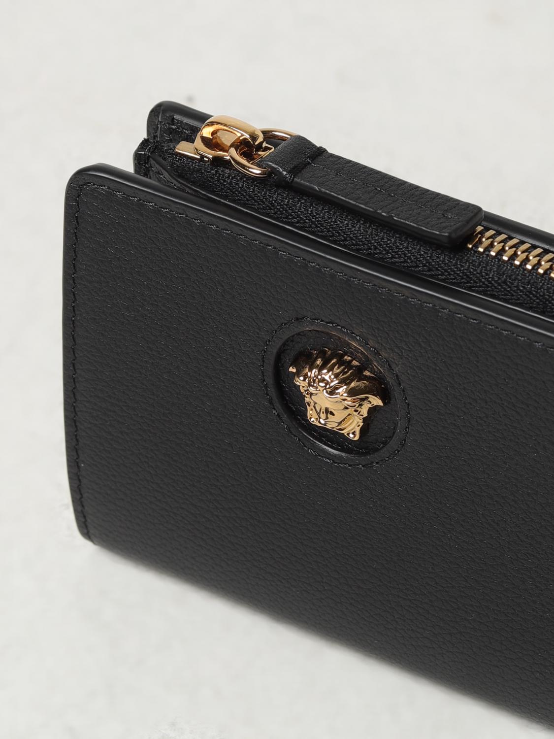 VERSACE WALLET: Wallet woman Versace, Black - Img 4