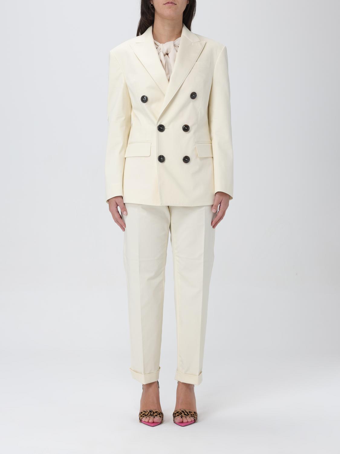 オールインワン・サロペット Dsquared2 White Silk Gathered Short Dress Dsquared2 White Silk Gathered Short Dress Mini | THE LIST