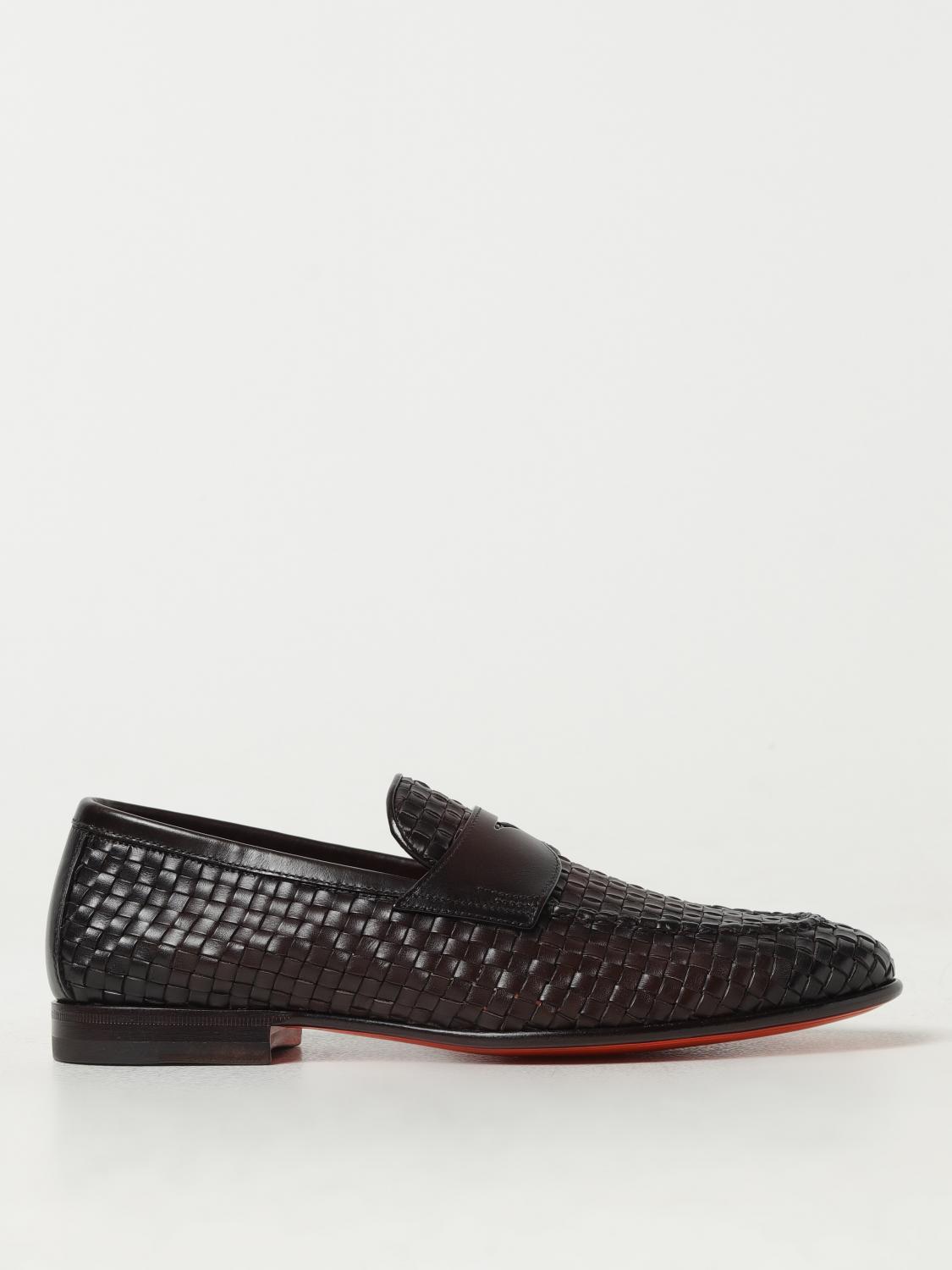 SANTONI LOAFERS: Shoes men Santoni, Dark - Img 1