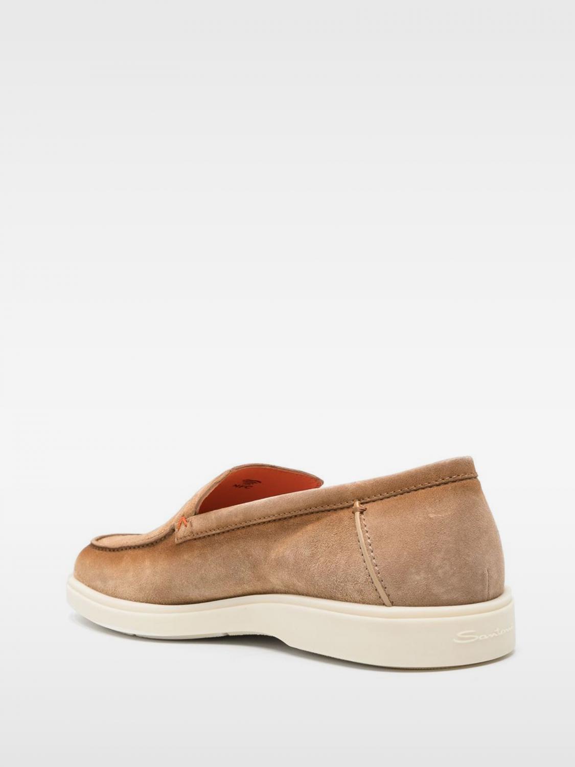 SANTONI MOKASSINS: Santoni Loafer aus Wildleder, Camel - Img 3
