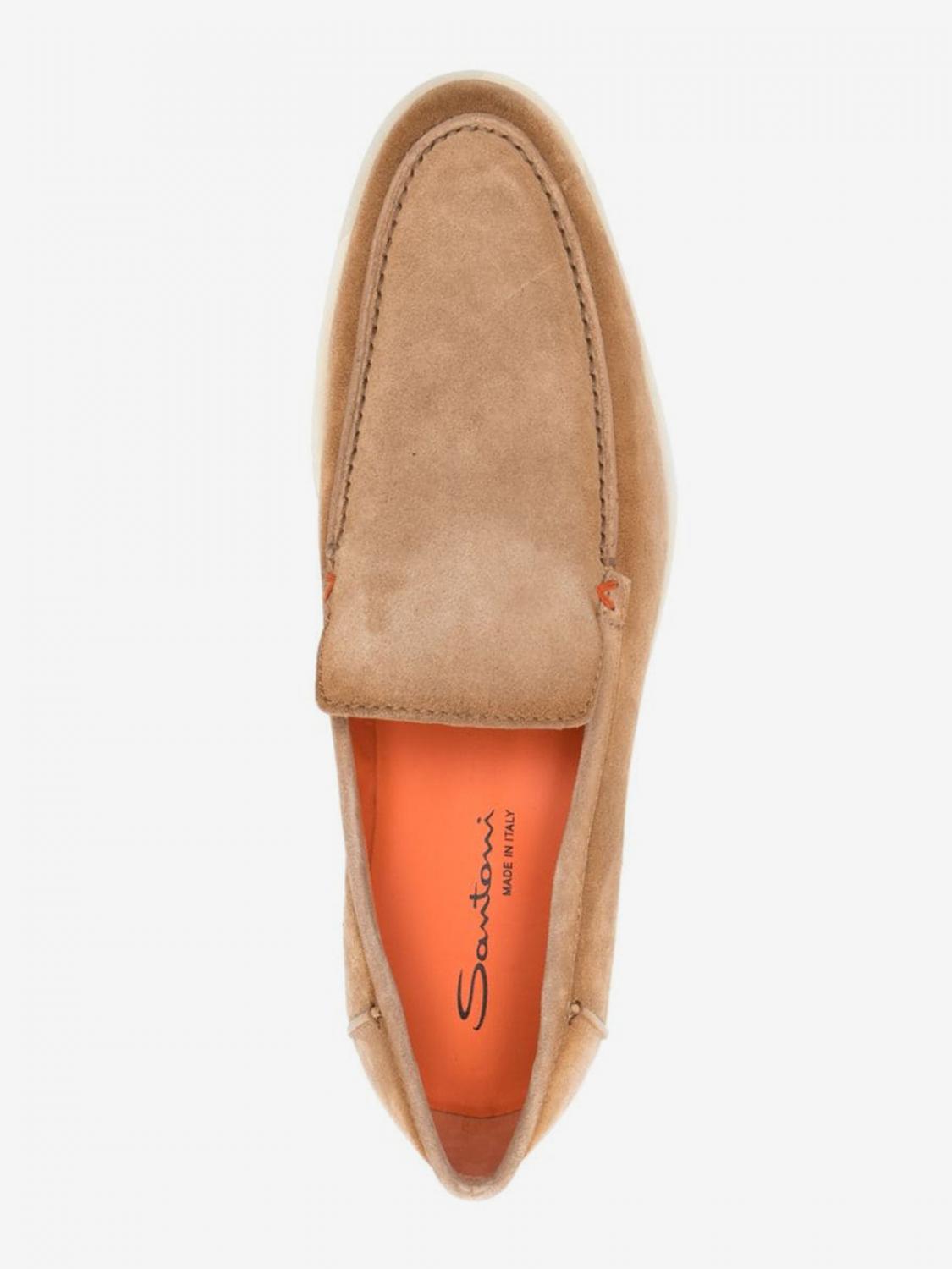 SANTONI MOKASSINS: Santoni Loafer aus Wildleder, Camel - Img 4