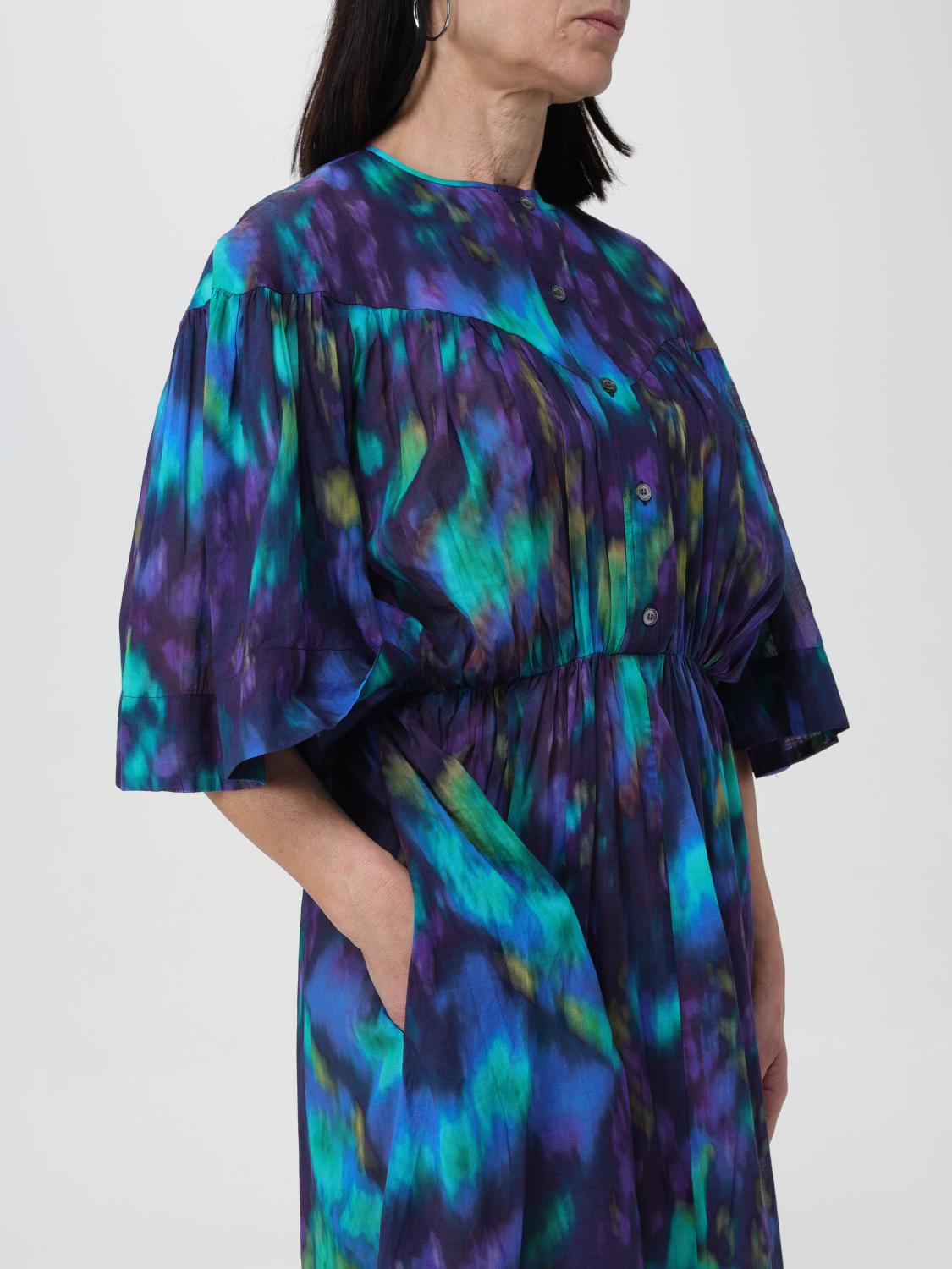 isabel marant etoile blue dress Isabel Marant Etoile Blue Abstract Print Yandra Knee Length Dress S Isabel  Marant Etoile