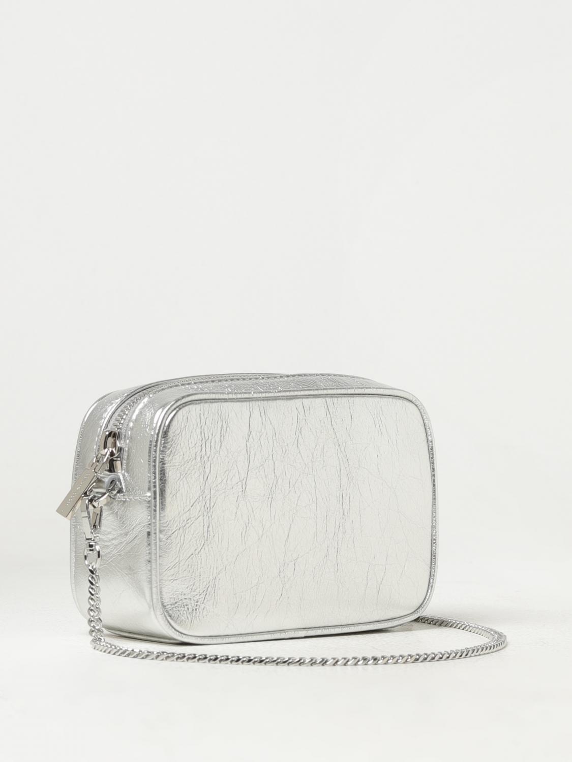GOLDEN GOOSE BORSA MINI: Borsa Star Golden Goose mini in pelle laminata, Argento - Img 2