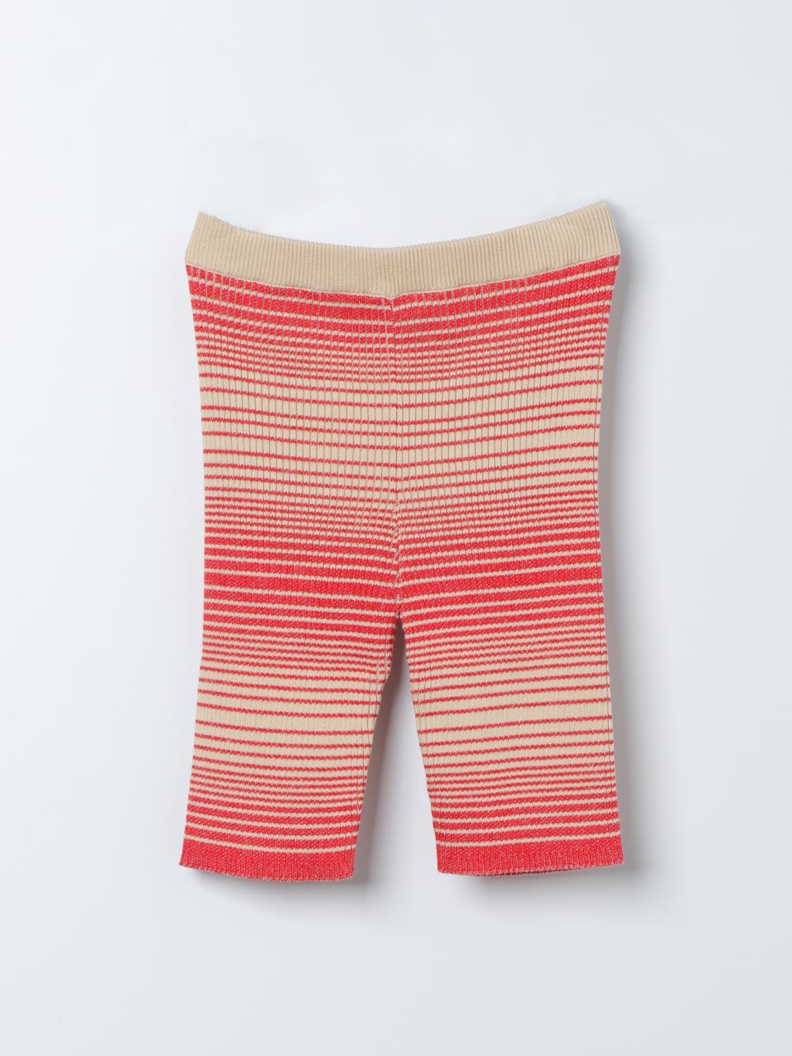 GUCCI PANTALONE: Leggings in maglia a righe Gucci, Rosso - Img 1