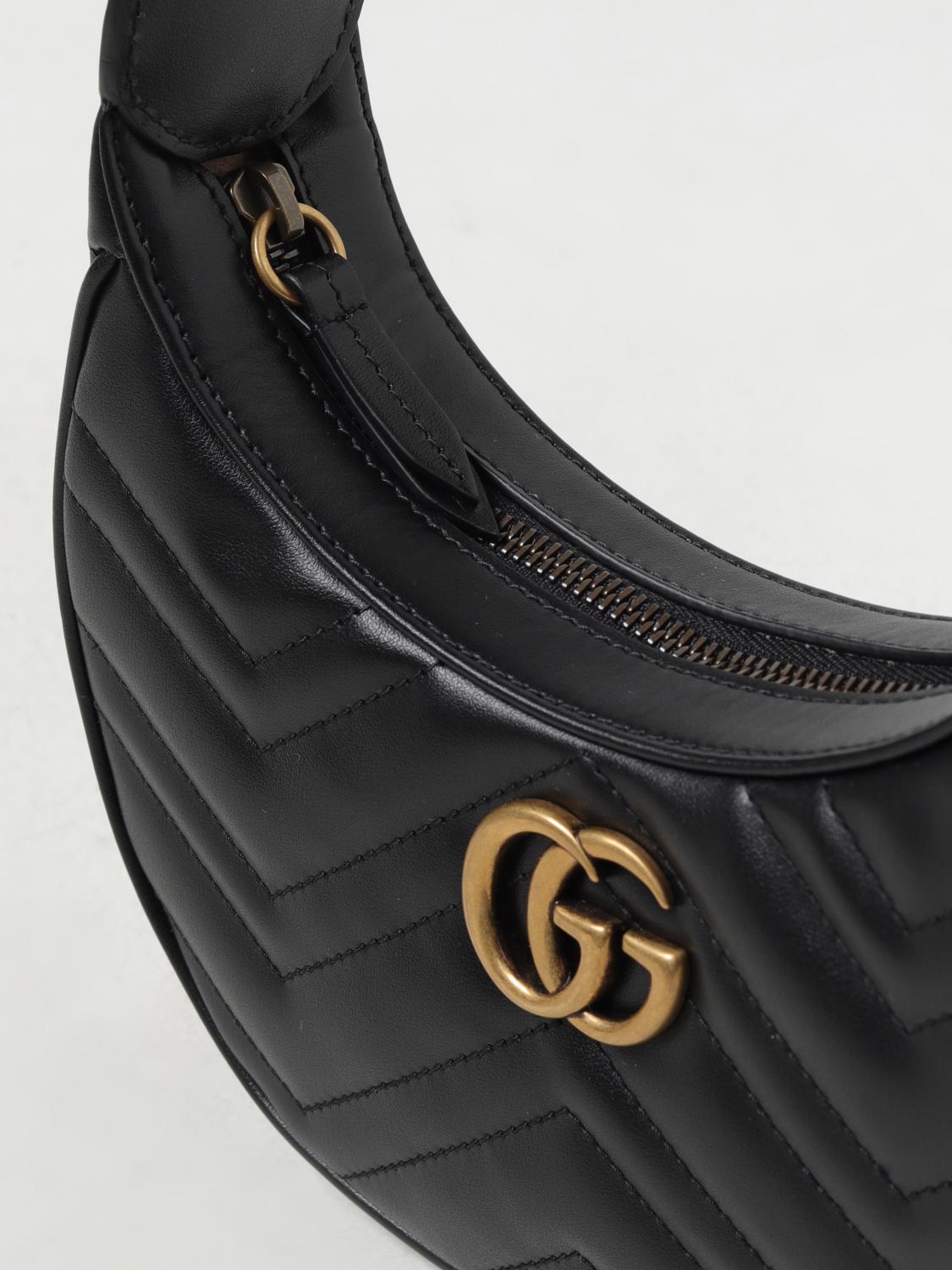 GUCCI BORSA MINI: Borsa GG Marmont Gucci in pelle matelassè , Nero - Img 4