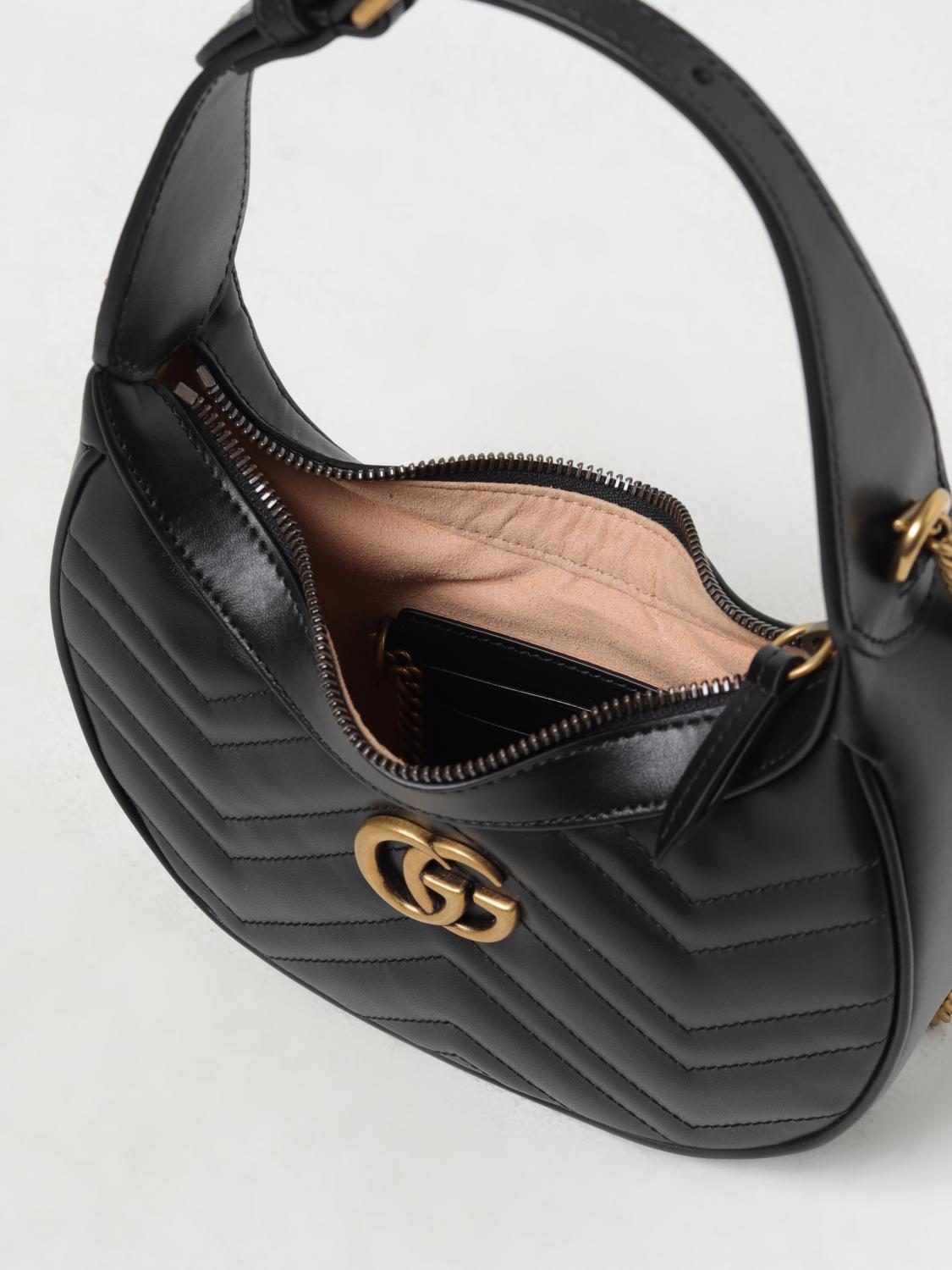 GUCCI BORSA MINI: Borsa GG Marmont Gucci in pelle matelassè , Nero - Img 5