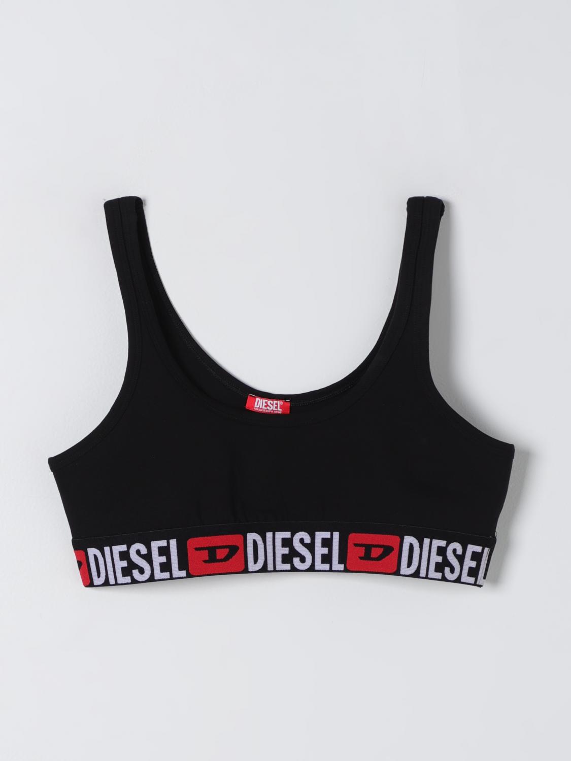 DIESEL INTIMO: Top Diesel in cotone stretch , Nero - Img 1