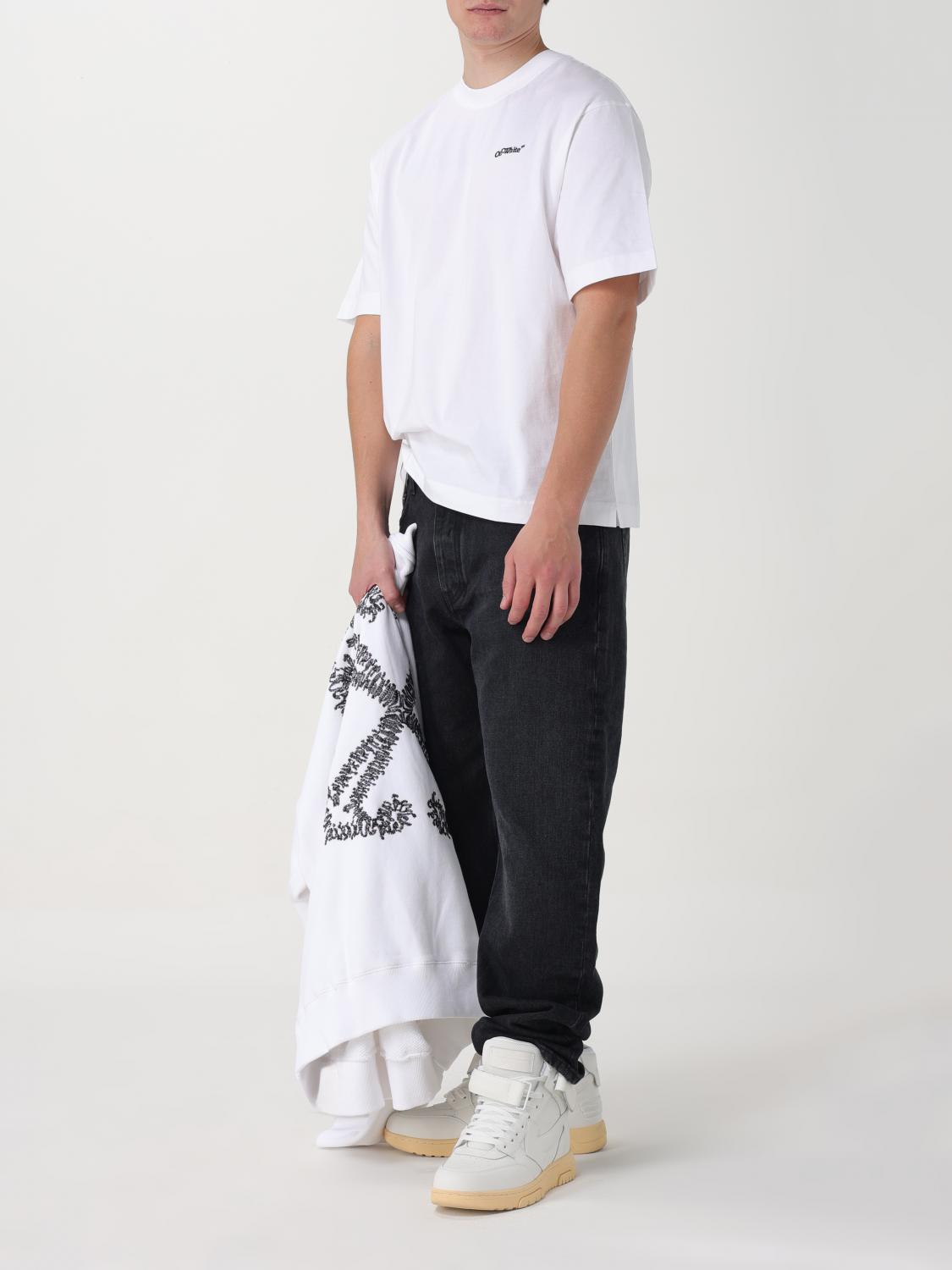 Tシャツ・カットソー Off-White Men T-shirt White OMAA120S24JER005 0110 OFF-WHITE: T-shirt men - White | Off-White t-shirt