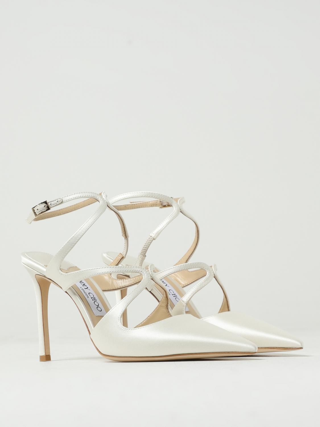 Jimmy Choo High heel shoes woman - White | AZIA PUMP 95 SAT