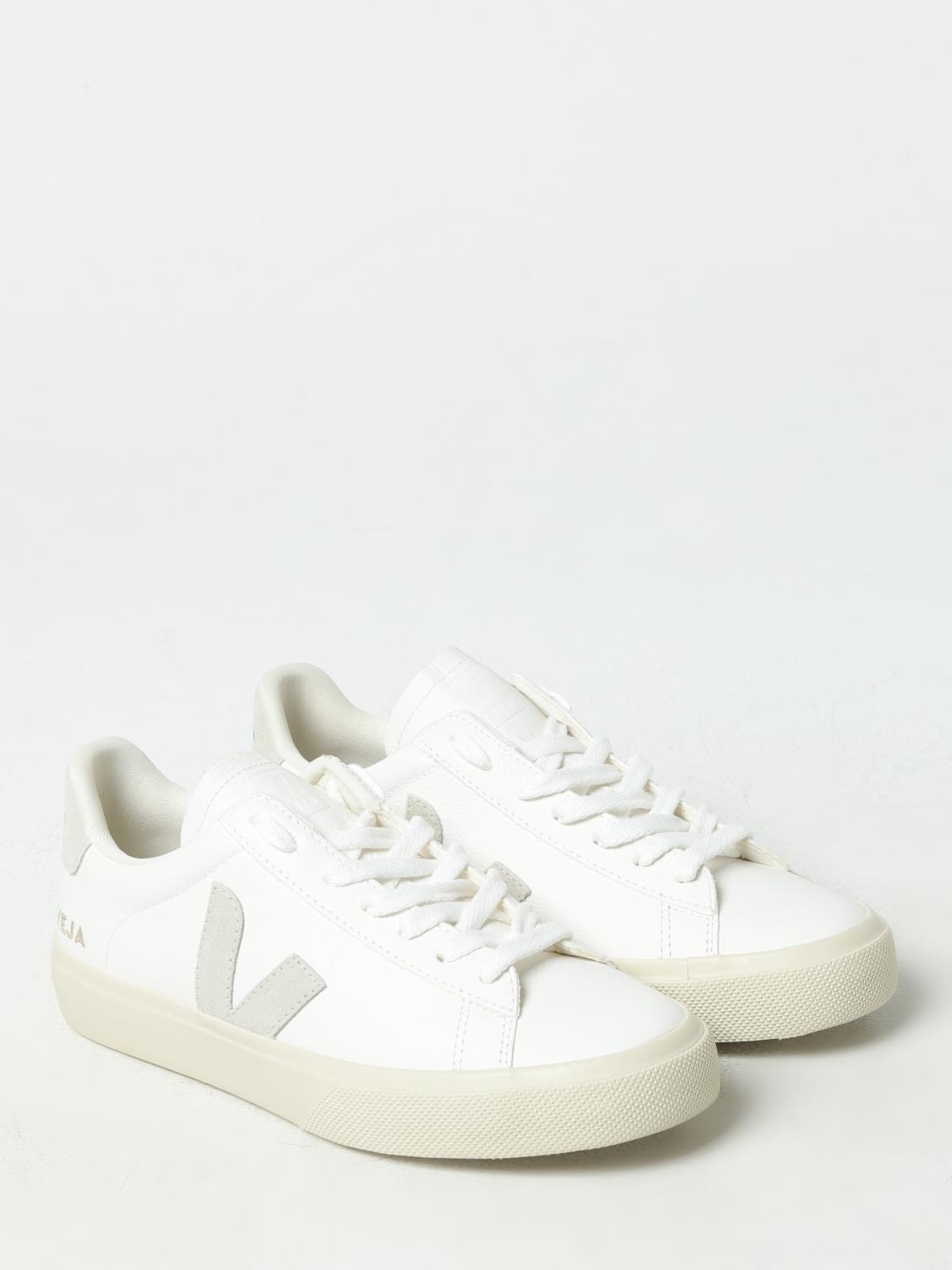 VEJA SNEAKERS: Sneakers Campo Veja in pelle senza cromo, Bianco - Img 2