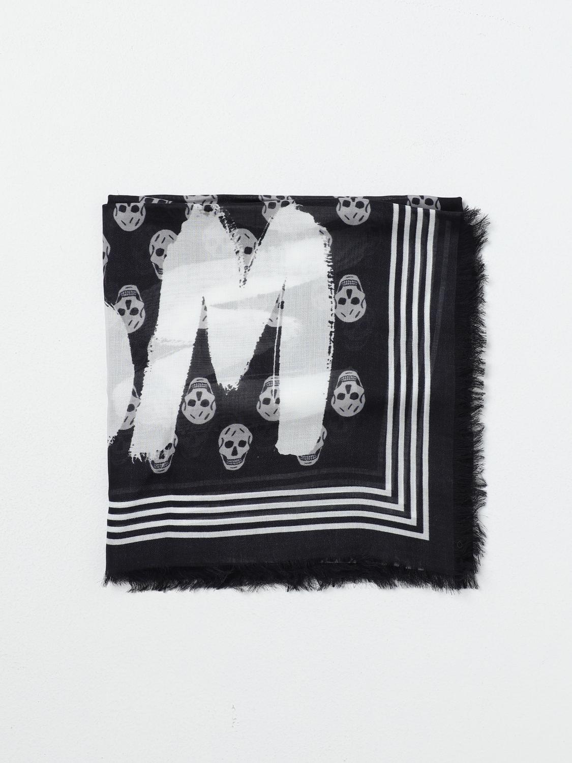 MCQUEEN SCHAL: Schal herren McQueen, Schwarz - Img 1