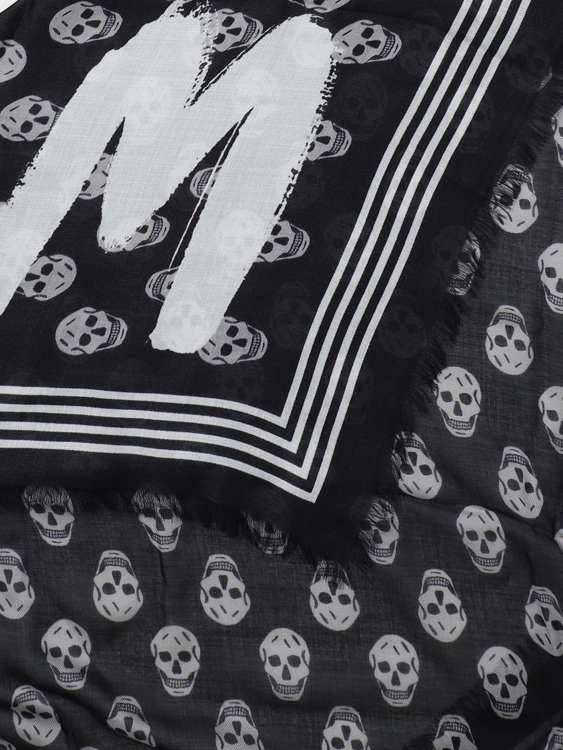 MCQUEEN SCHAL: Schal herren McQueen, Schwarz - Img 3