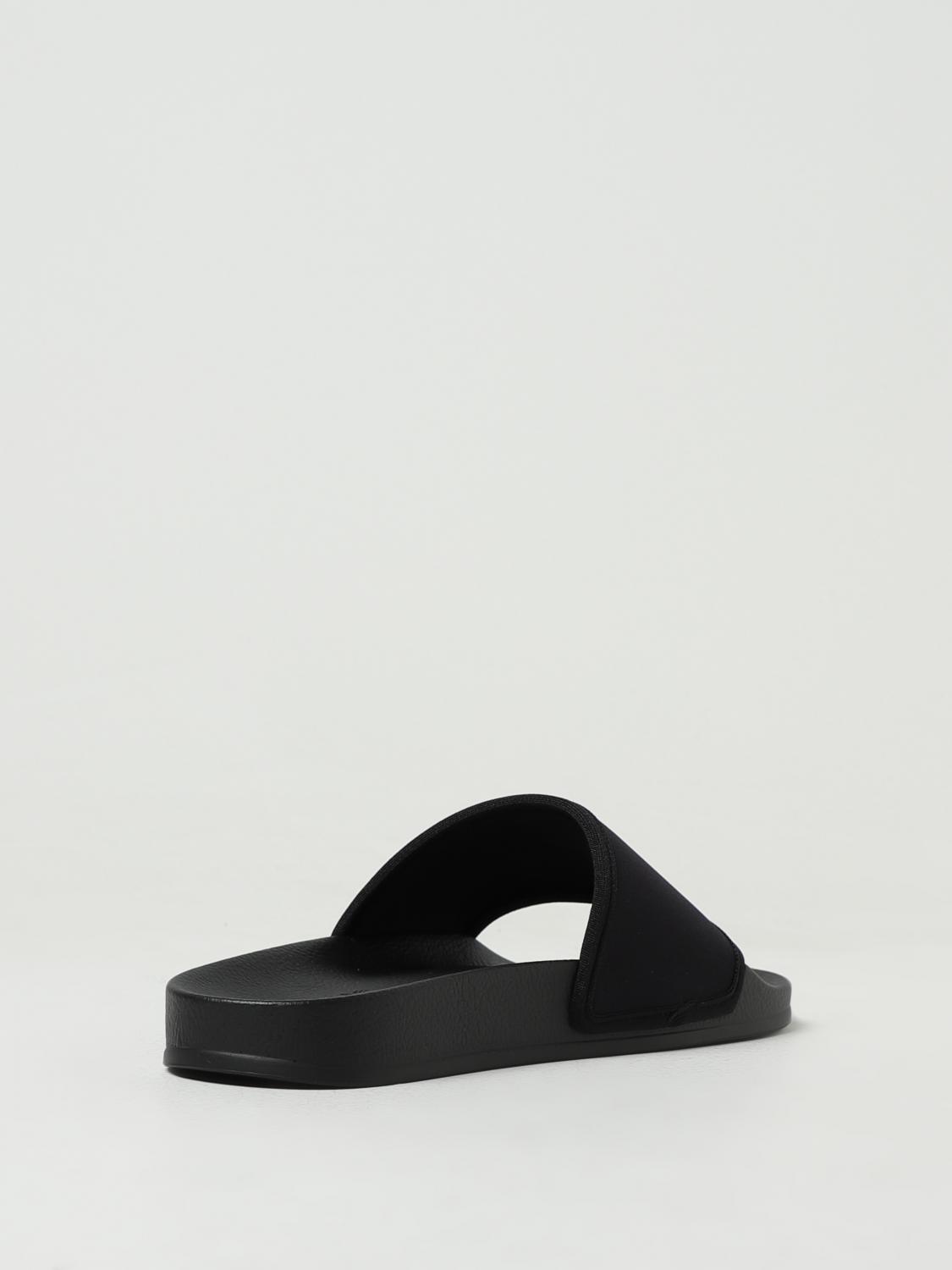 PALM ANGELS SANDALI: Sliders Palm Angels in gomma e nylon con logo , Nero - Img 3
