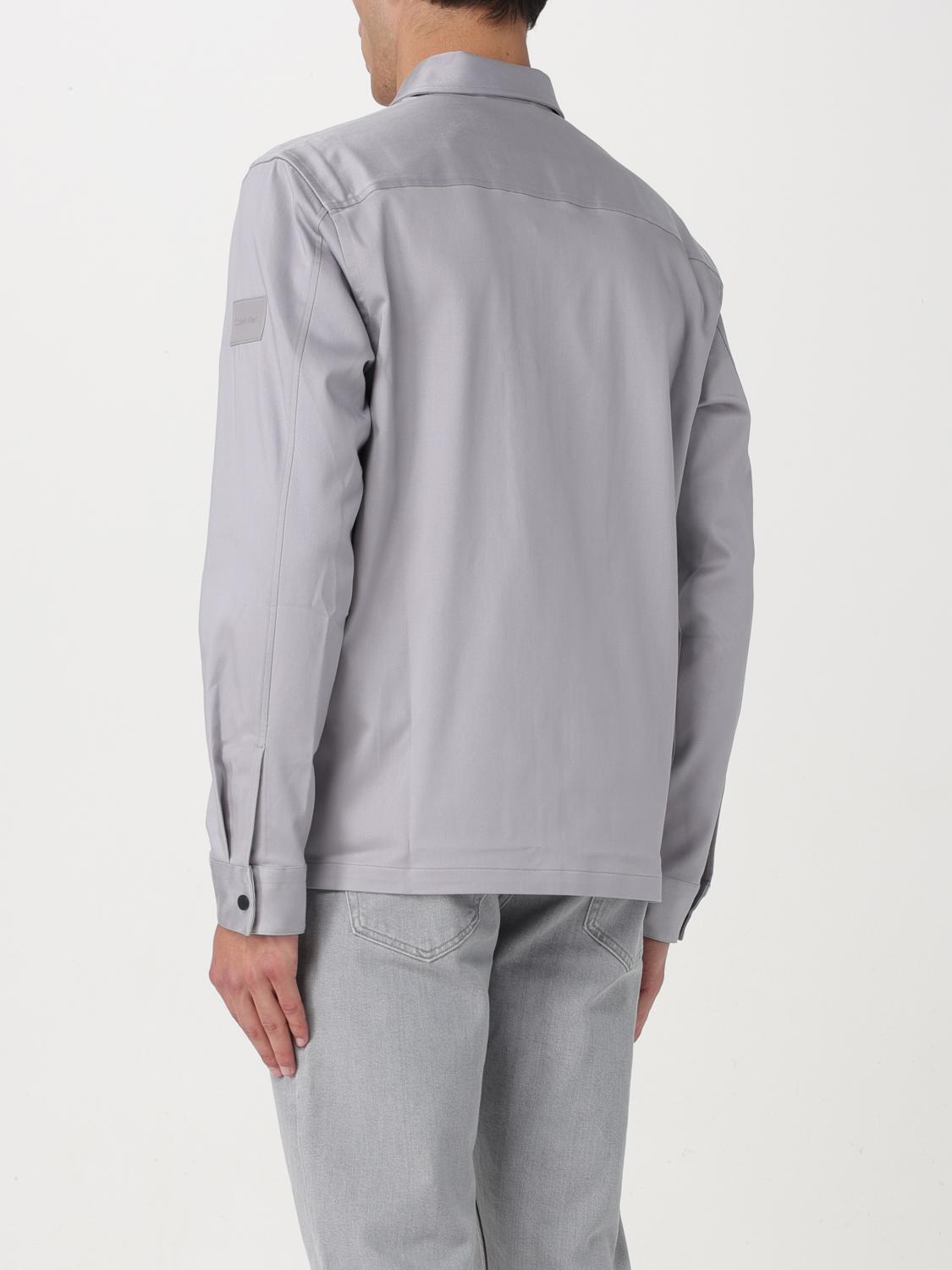 calvin klein grey dress shirt Calvin Klein Men's Gray Pinstriped Dress Shirt