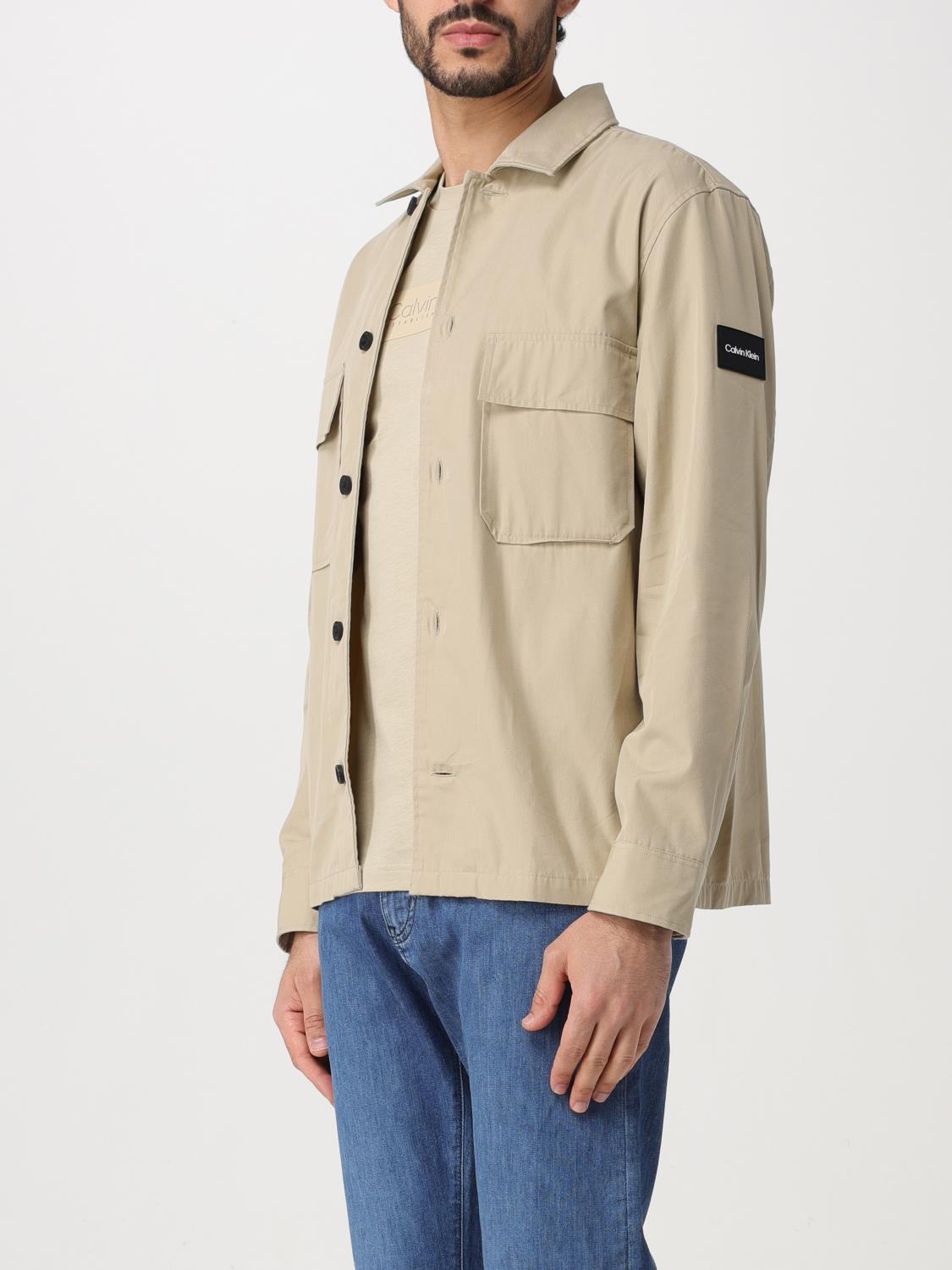 CALVIN KLEIN CHAQUETA: Camisa hombre Calvin Klein, Beige - Img 3