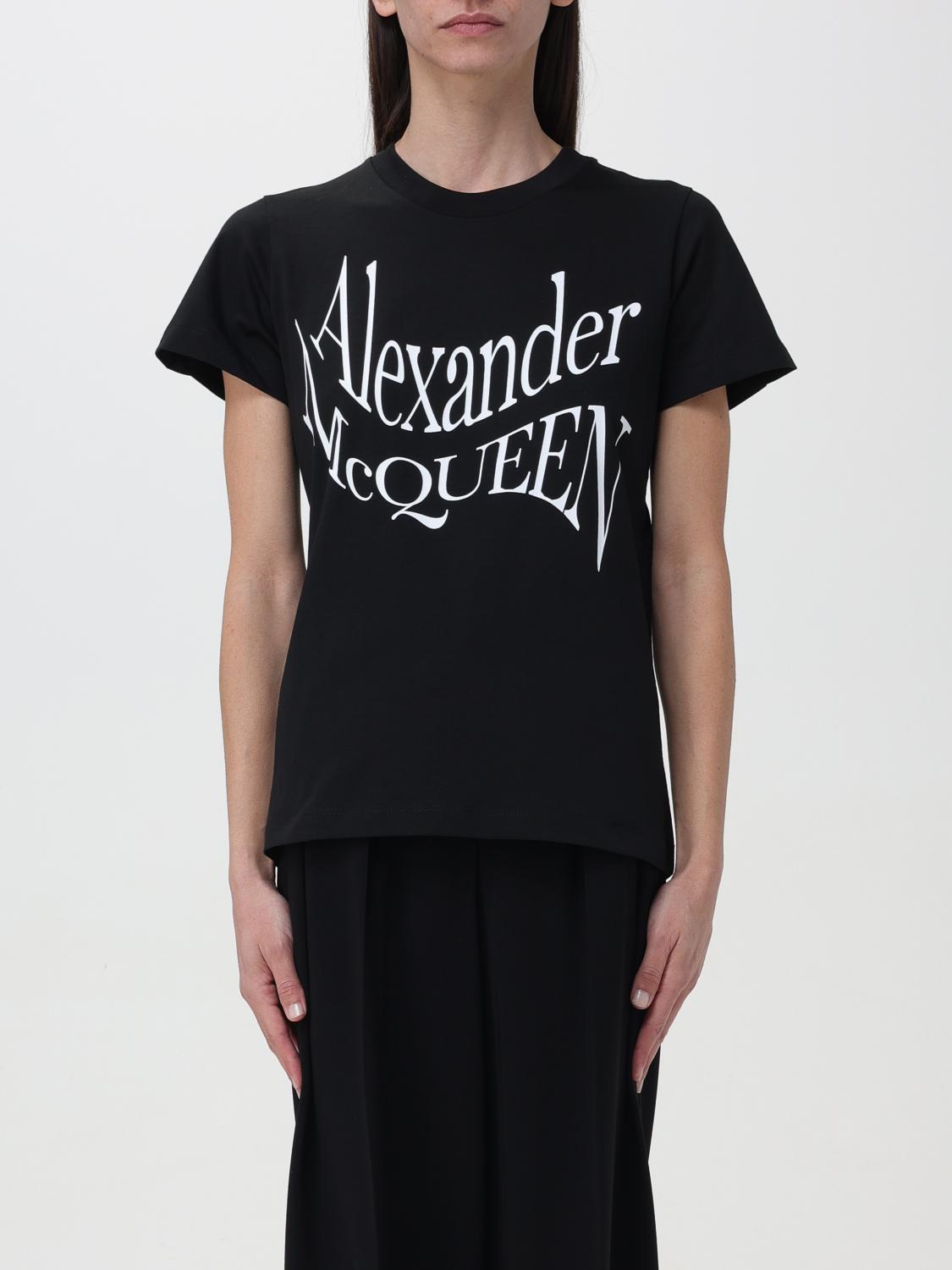 MCQUEEN T-SHIRT: Pullover damen McQueen, Schwarz - Img 1