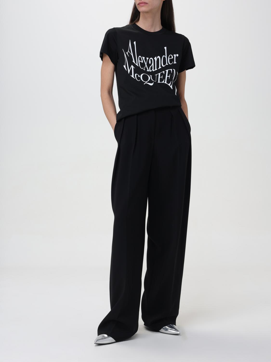 MCQUEEN T-SHIRT: Pullover damen McQueen, Schwarz - Img 2