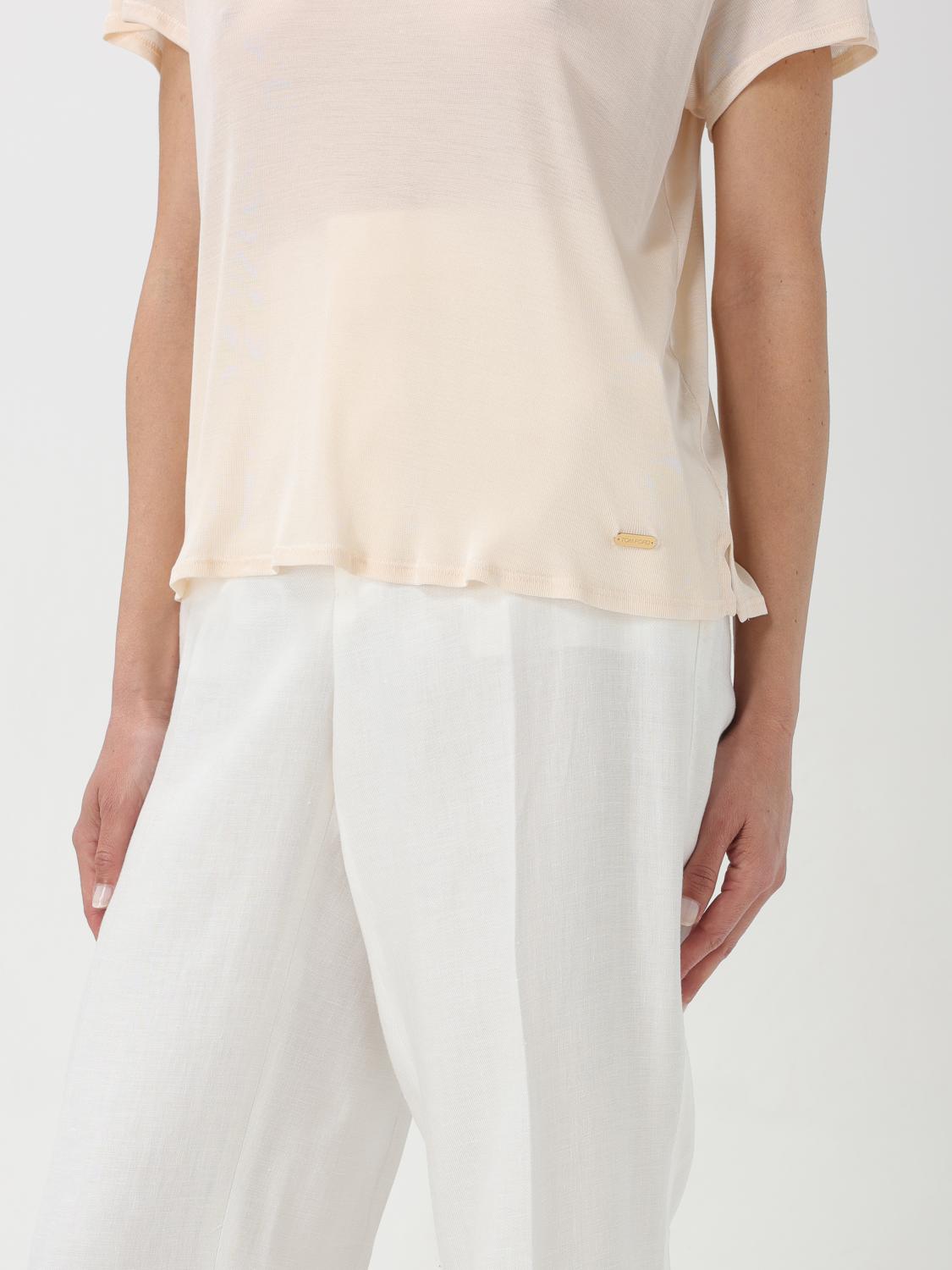 TOM FORD CAMISETA: Camiseta mujer Tom Ford, Beige - Img 4
