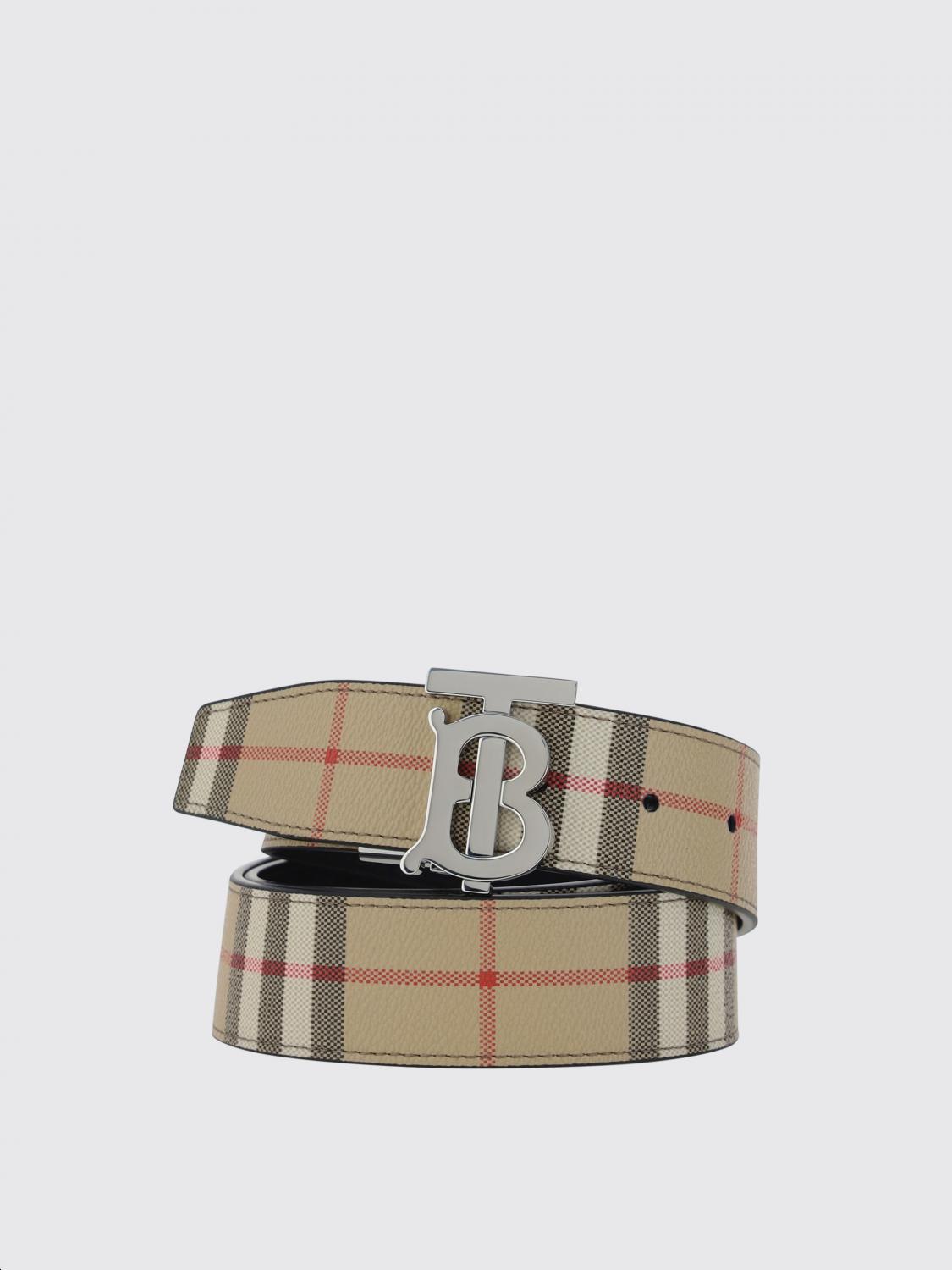 BURBERRY GÜRTEL: Burberry Wendegürtel aus Leder und beschichteter Baumwolle, Beige - Img 2
