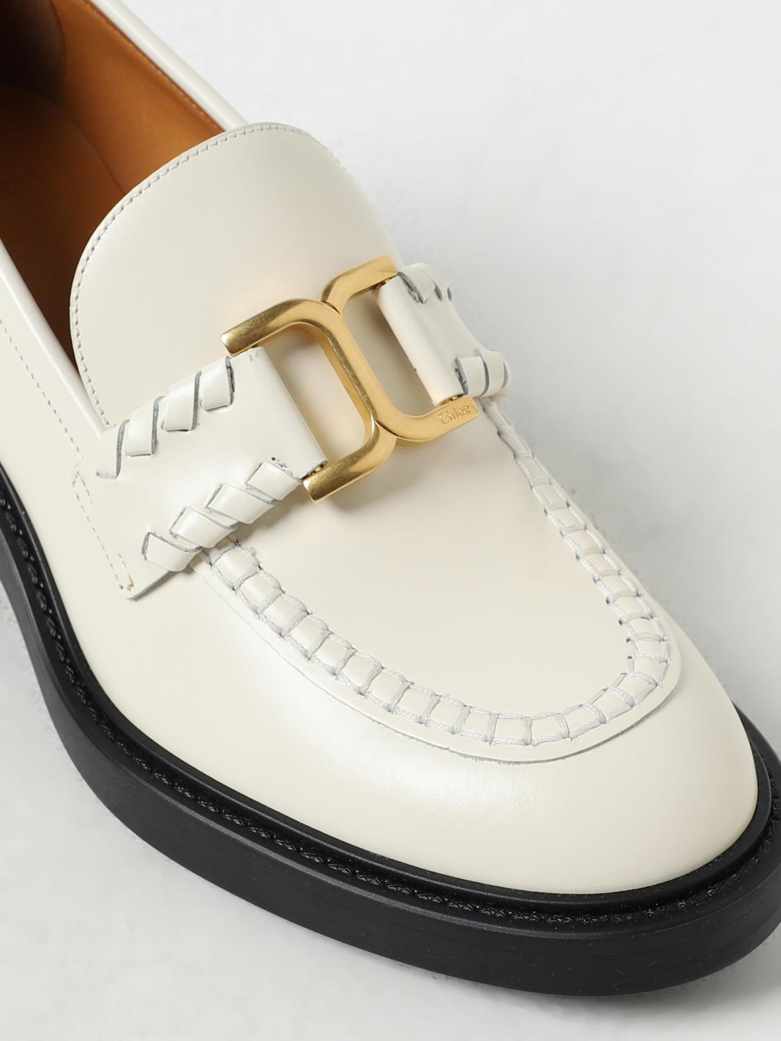 Chloé ローファー レディース - ホワイト | C23W942EY | GIGLIO.COM