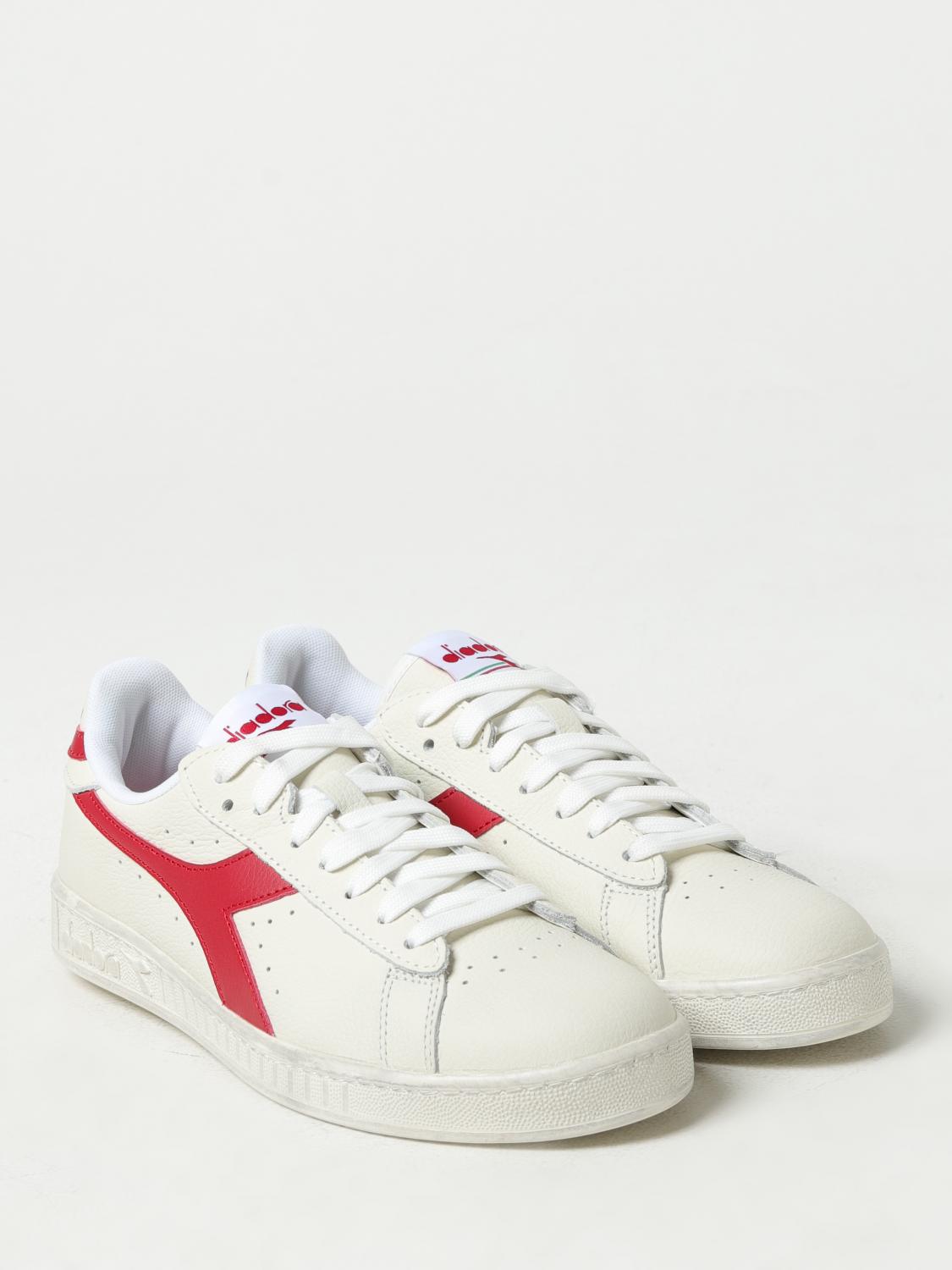 DIADORA SNEAKERS: Sneakers Game Low Waxed Diadora in pelle a grana, Rosso - Img 2