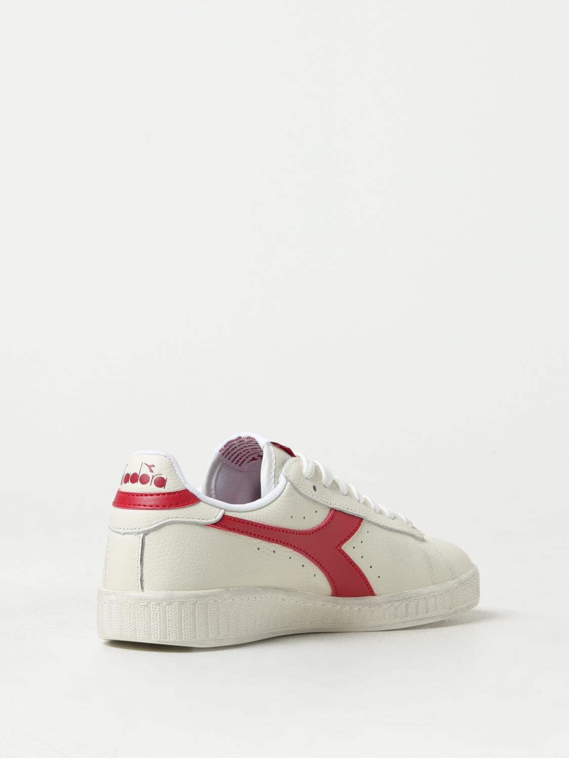 DIADORA SNEAKERS: Sneakers Game Low Waxed Diadora in pelle a grana, Rosso - Img 3