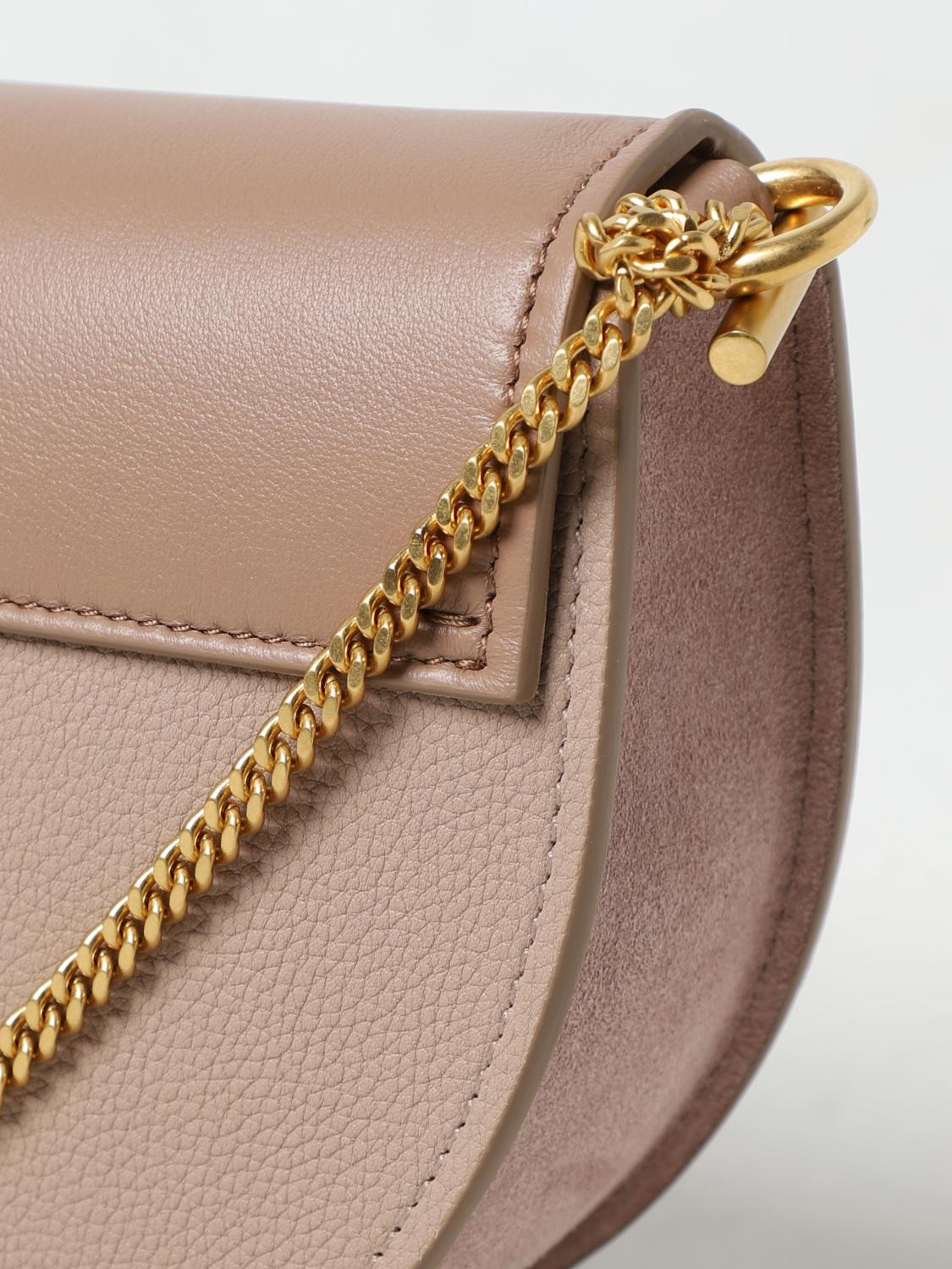 CHLOÉ BORSA MINI: Borsa Marcie Chloé in pelle e nappa, Rosa - Img 4