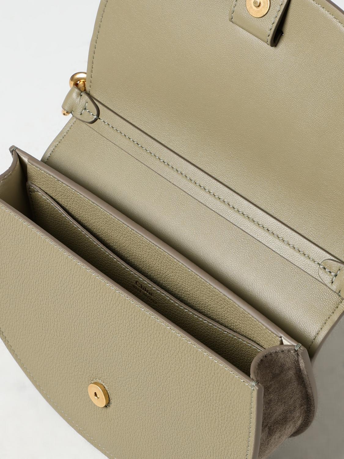 CHLOÉ BORSA MINI: Borsa Marcie Chloé in pelle e nappa, Verde - Img 5