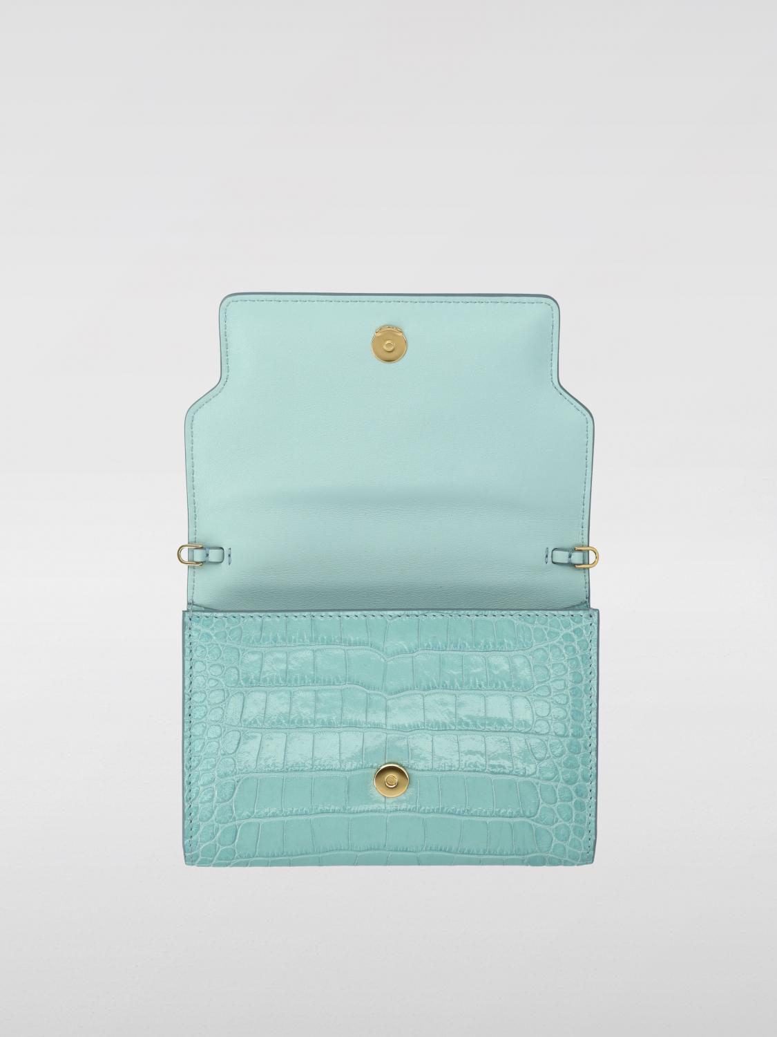 TOM FORD BORSA MINI: Clutch Tom Ford in pelle stampa cocco, Turchese - Img 3