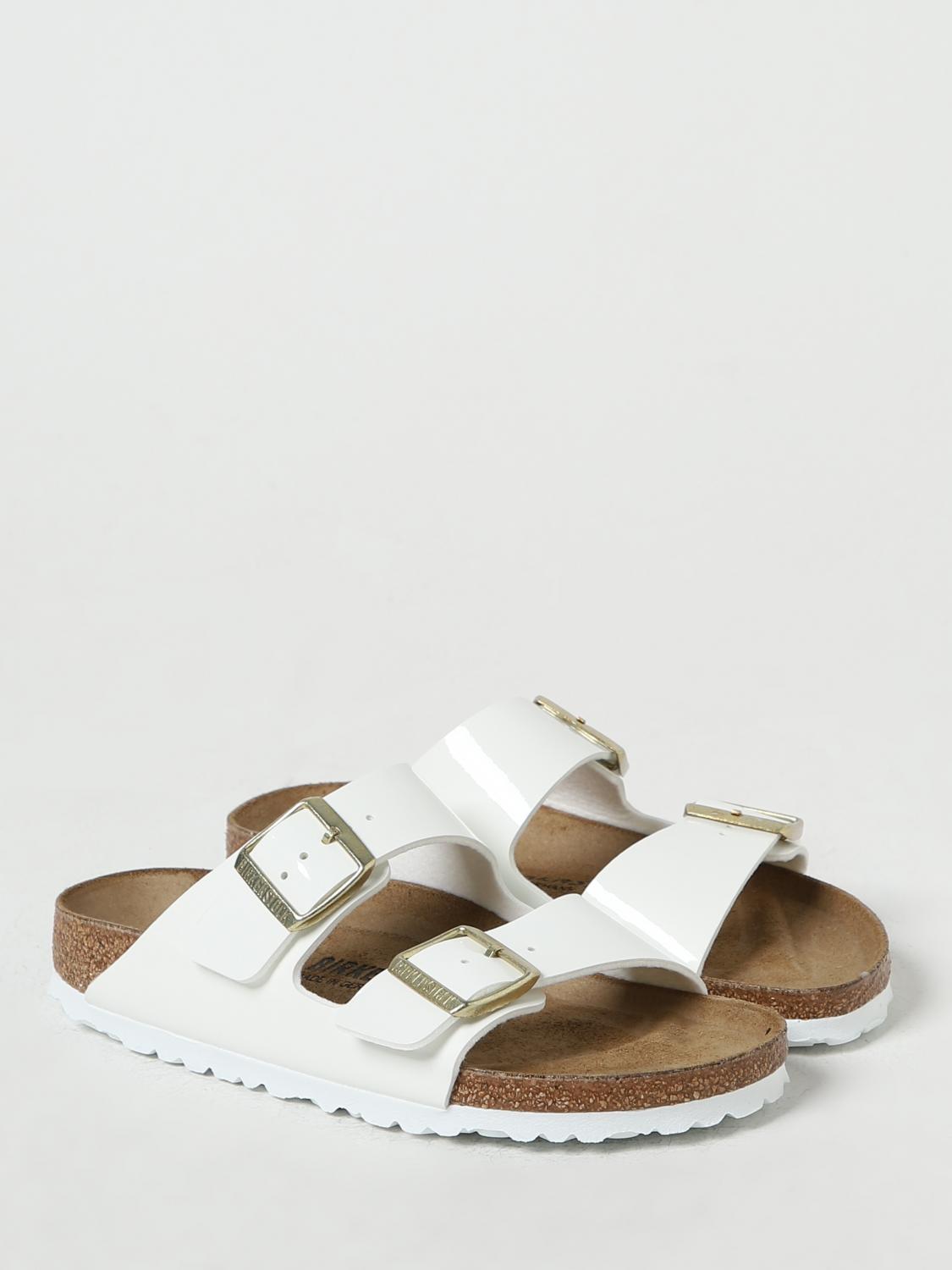 BIRKENSTOCK FLAT SANDAL: Shoes woman Birkenstock, White - Img 2