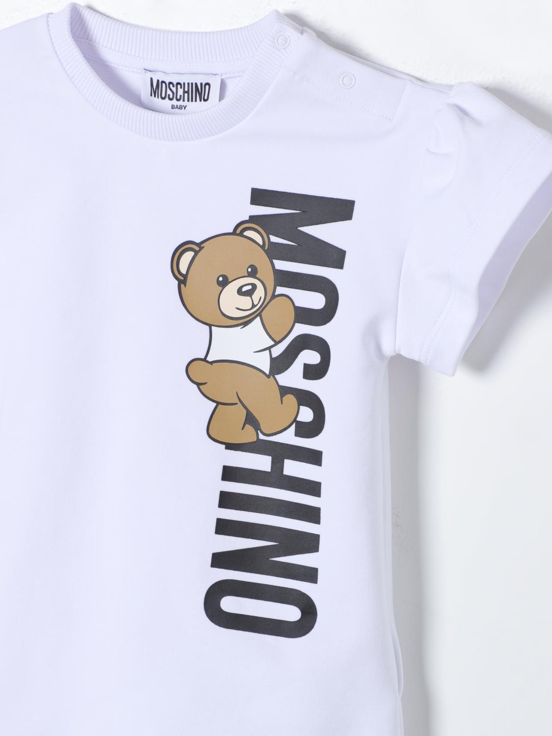 MOSCHINO BARBOTEUSE: Robe enfant Moschino Baby, Blanc - Img 3
