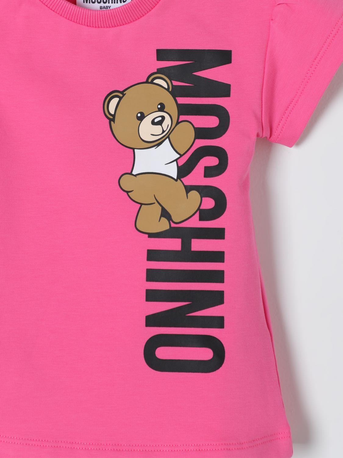 MOSCHINO BARBOTEUSE: Robe enfant Moschino Baby, Fuchsia - Img 3