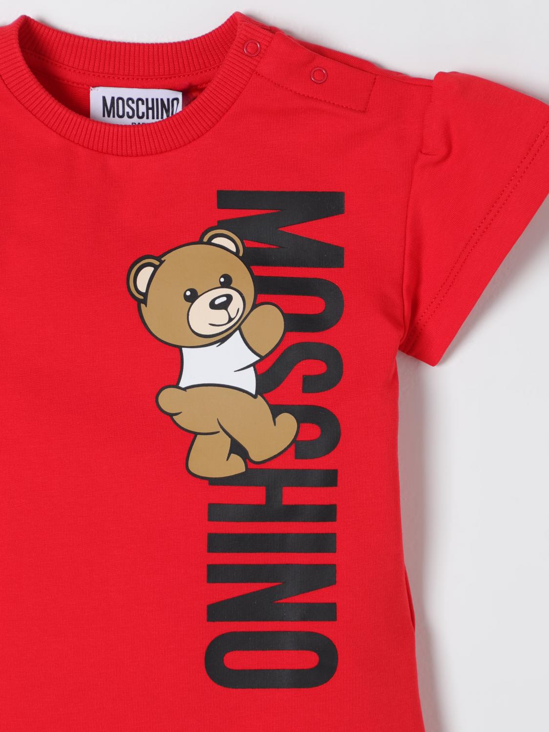 MOSCHINO BARBOTEUSE: Robe enfant Moschino Baby, Rouge - Img 3