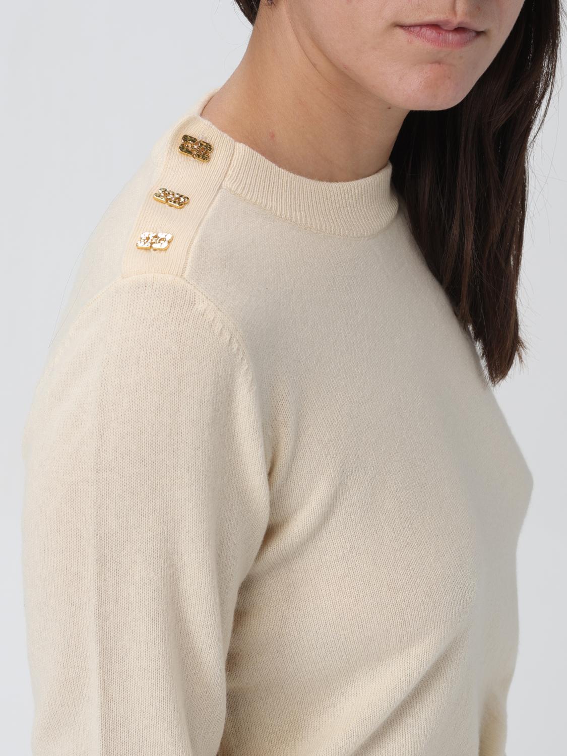 GANNI PULLOVER: Pullover damen Ganni, Ivory - Img 4