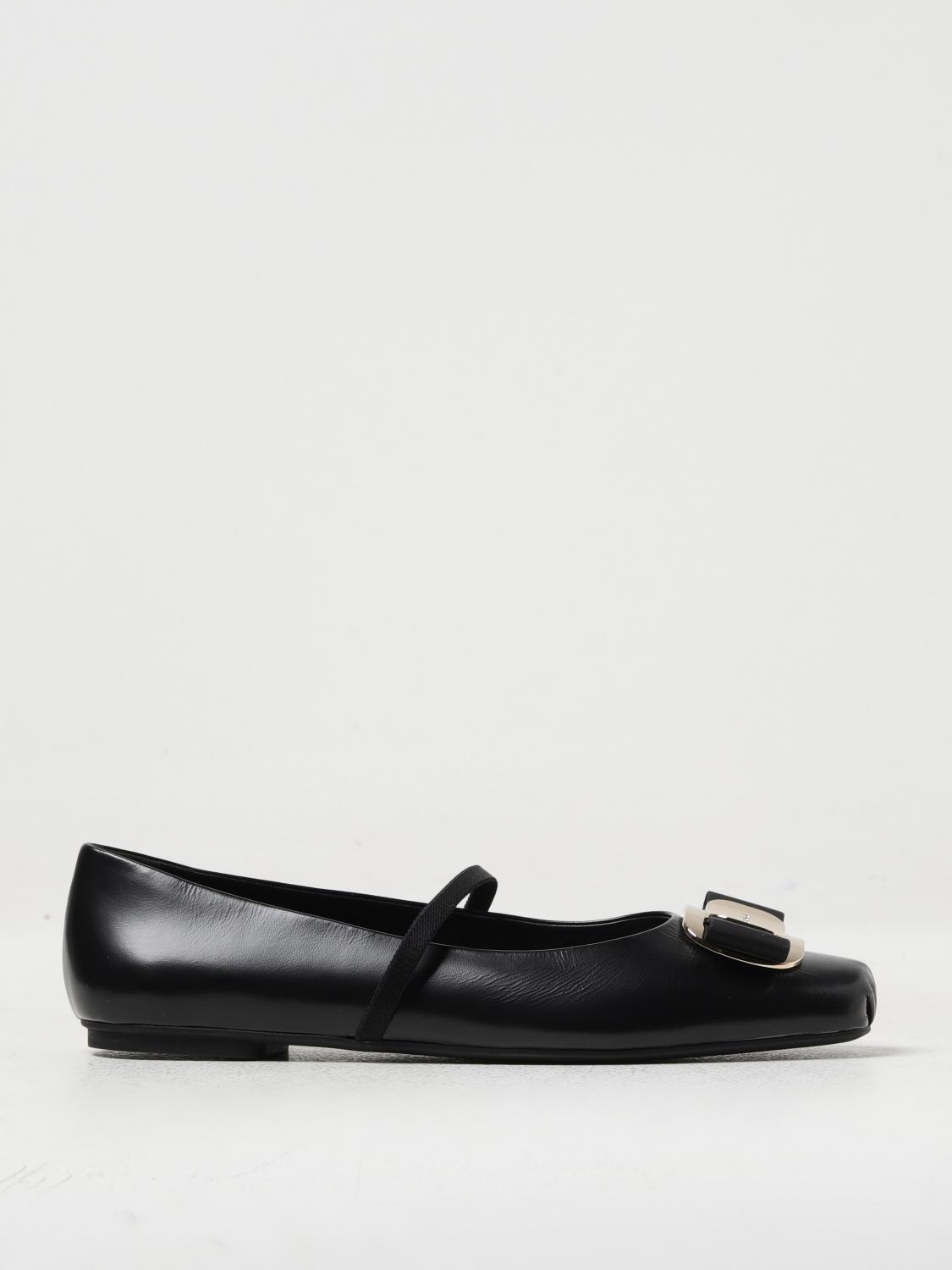 Salvatore Ferragamo｜FLAT SHOES/LOAFERS (01H345 768868) FERRAGAMO: Flat shoes woman - Black | Ferragamo ballet flats