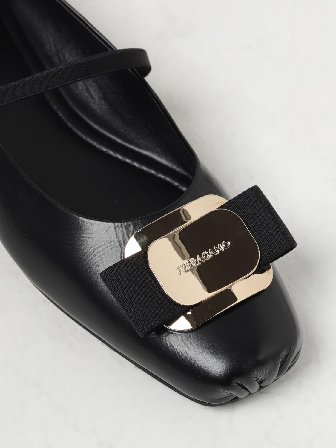 Salvatore Ferragamo|FLAT SHOES/LOAFERS (01H345 768868) FERRAGAMO: Flat shoes woman - Black | Ferragamo ballet flats