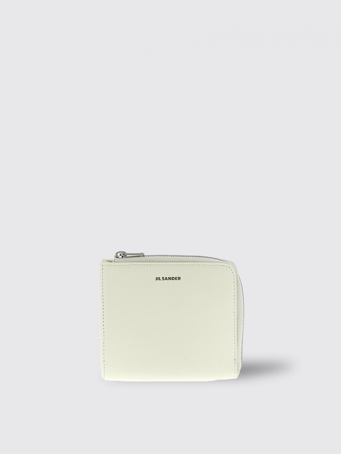JIL SANDER 財布: Jil Sander レザー クレジットカードホルダー, ホワイト - Img 1