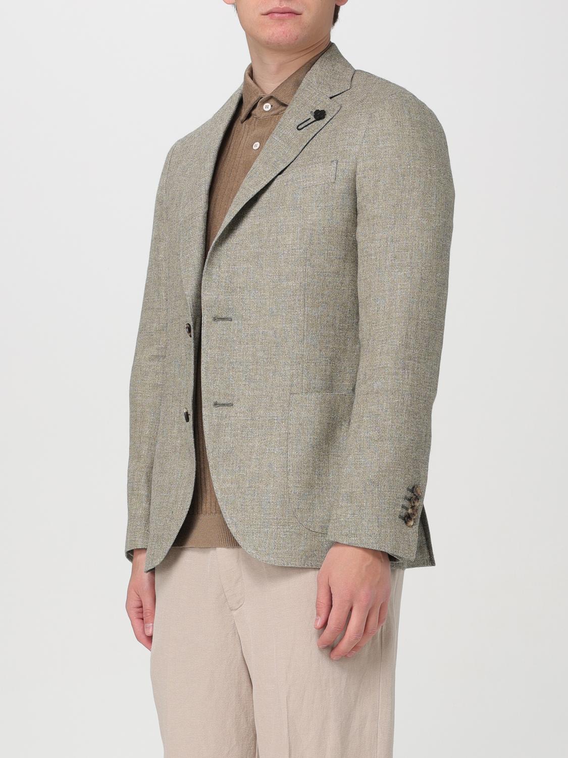 LARDINI 外套: 外套 男士 Lardini, 绿色 - Img 3