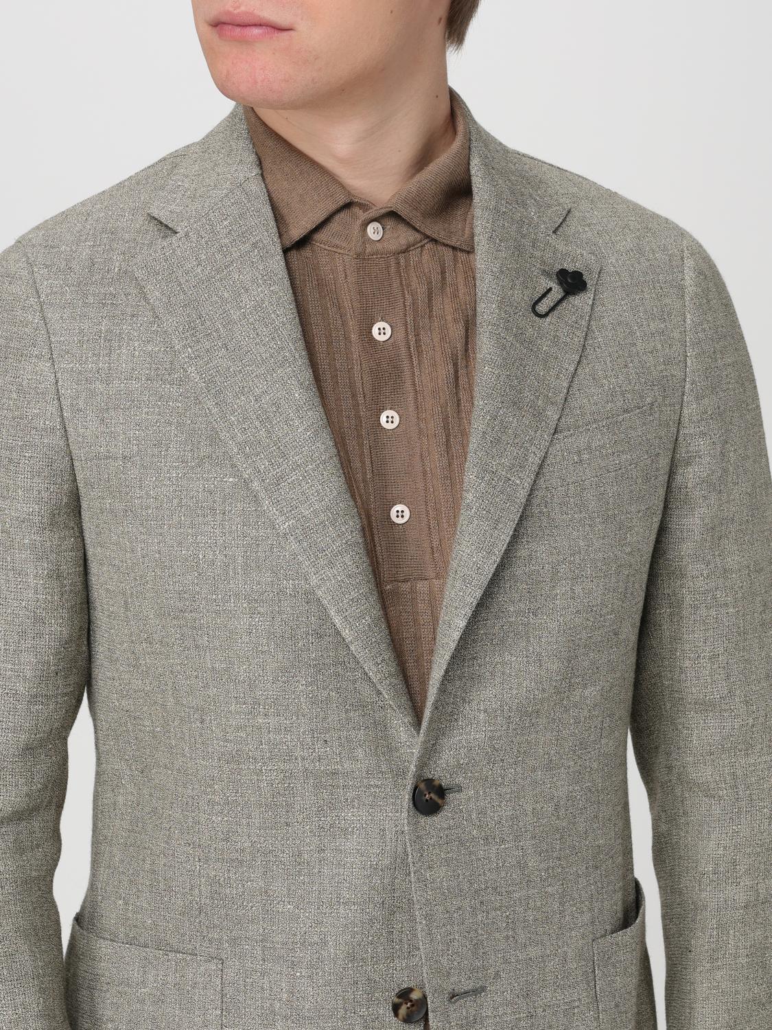 LARDINI 外套: 外套 男士 Lardini, 绿色 - Img 4