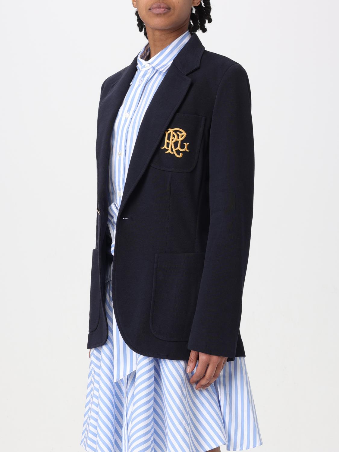 POLO RALPH LAUREN GIACCA: Blazer in misto cotone con monogramma Polo Ralph Lauren, Blue - Img 3